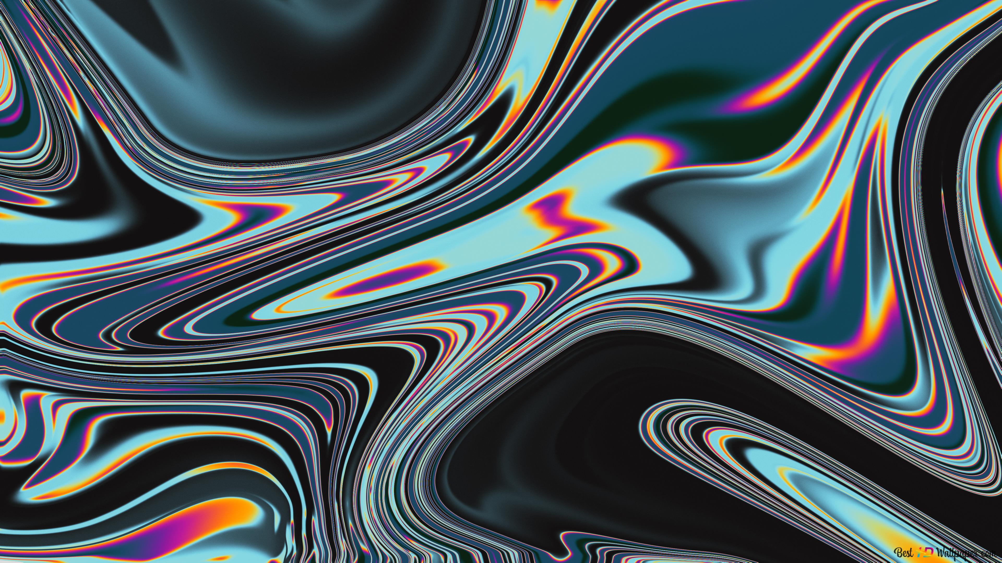 A colorful abstract wallpaper with wavy patterns - 3840x2160, trippy