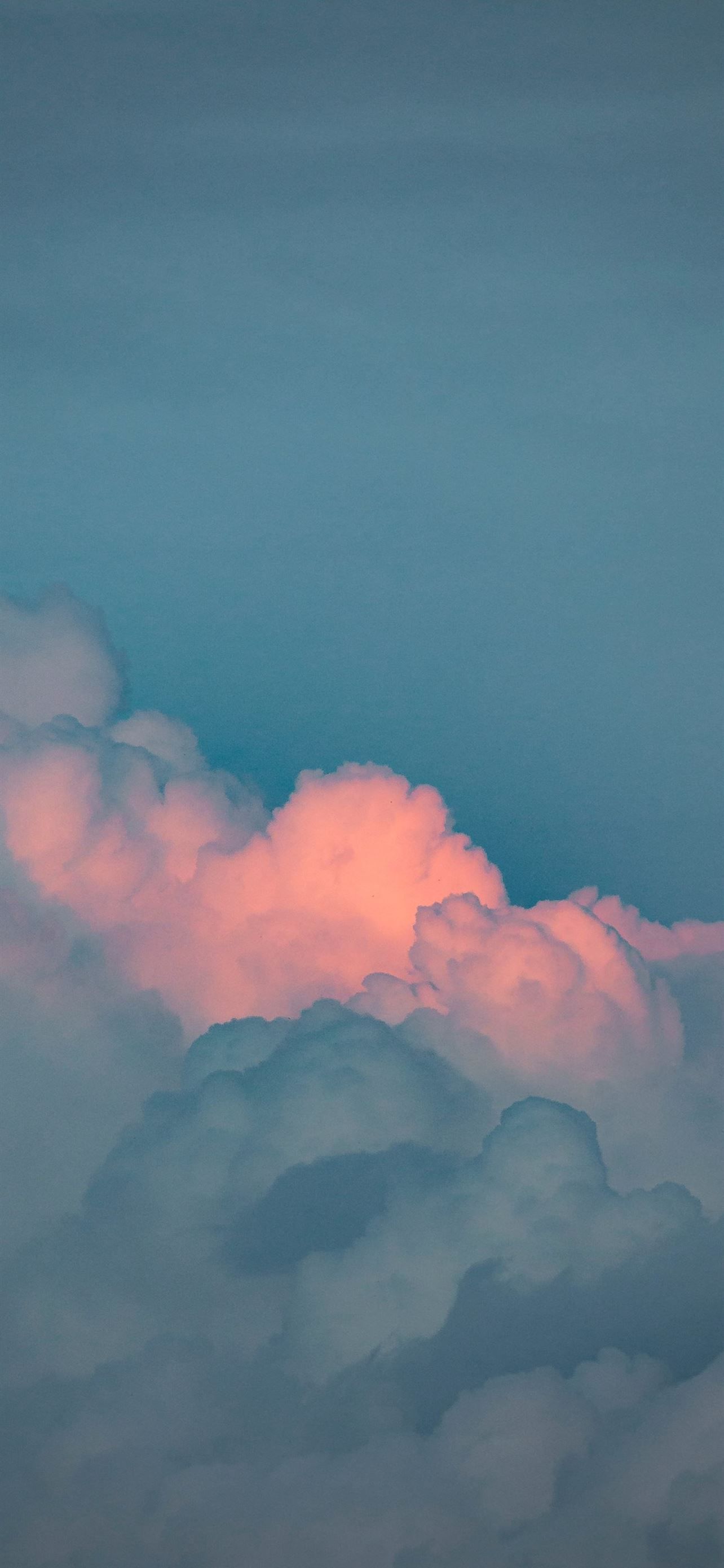 white clouds in blue sky iPhone Wallpaper Free Download