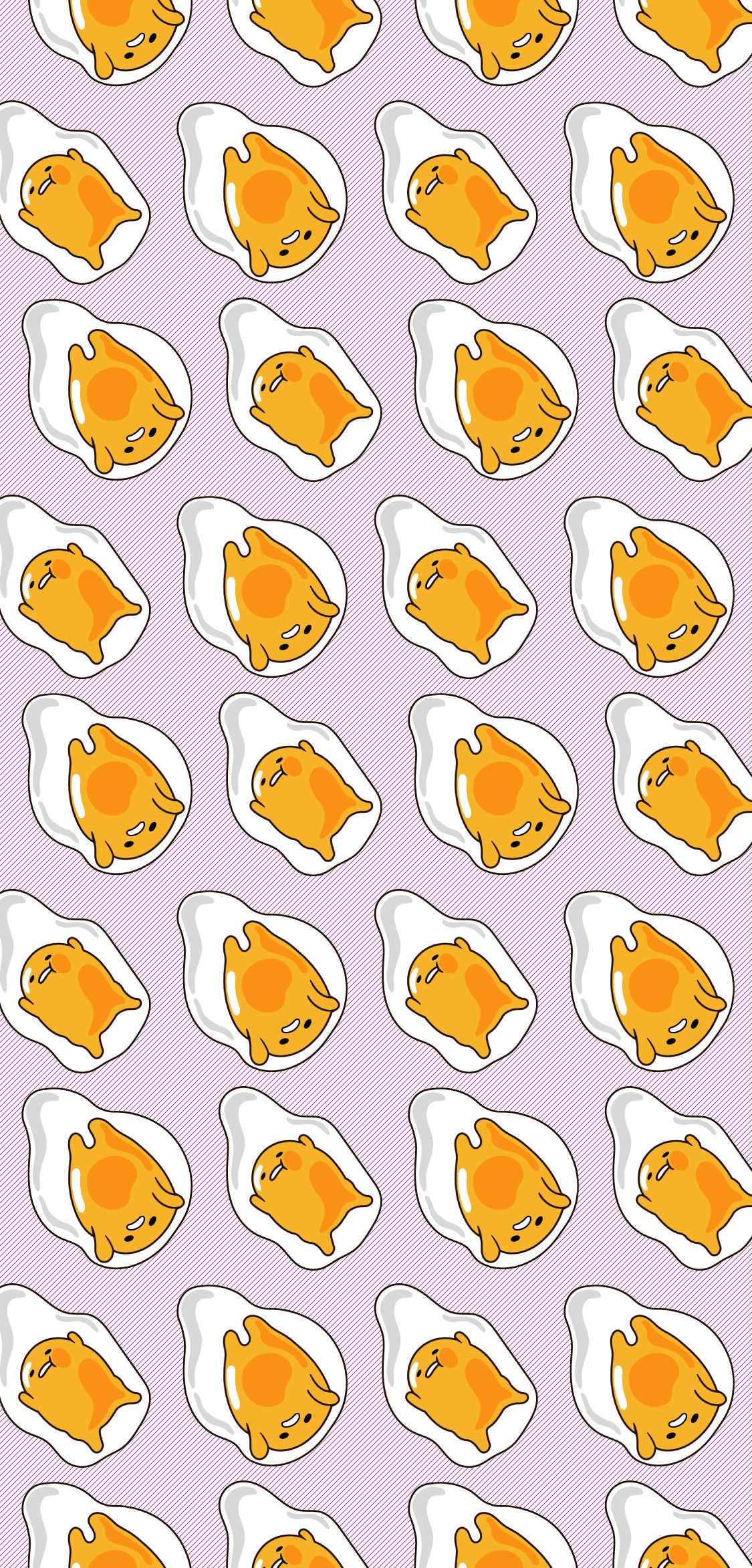 A pattern of eggs on purple background - Egg