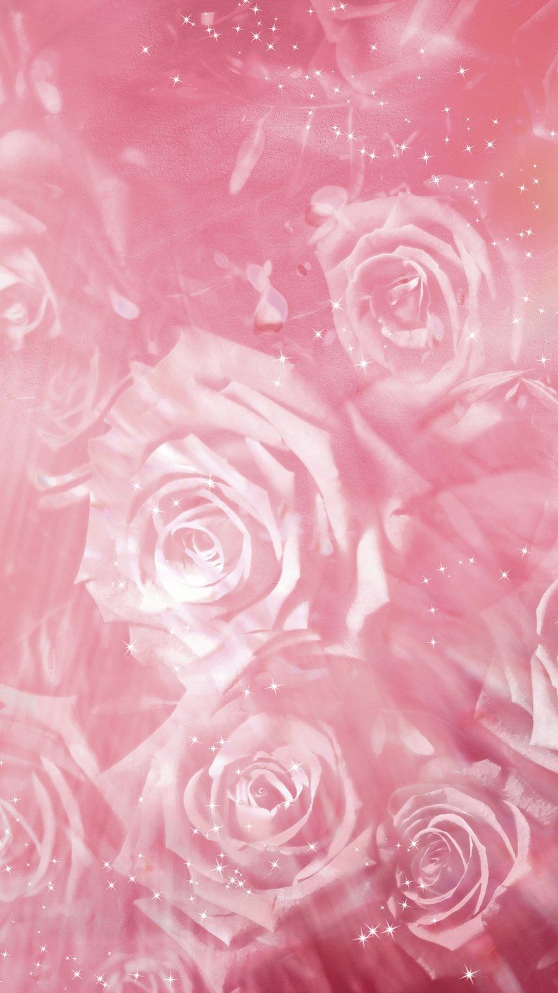 Pink roses background for phone - Beautiful
