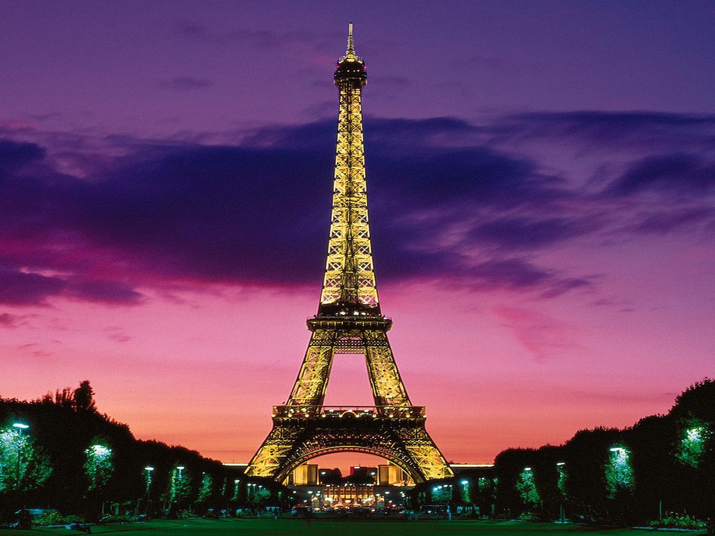 A picture of the eiffel tower at night - Eiffel Tower