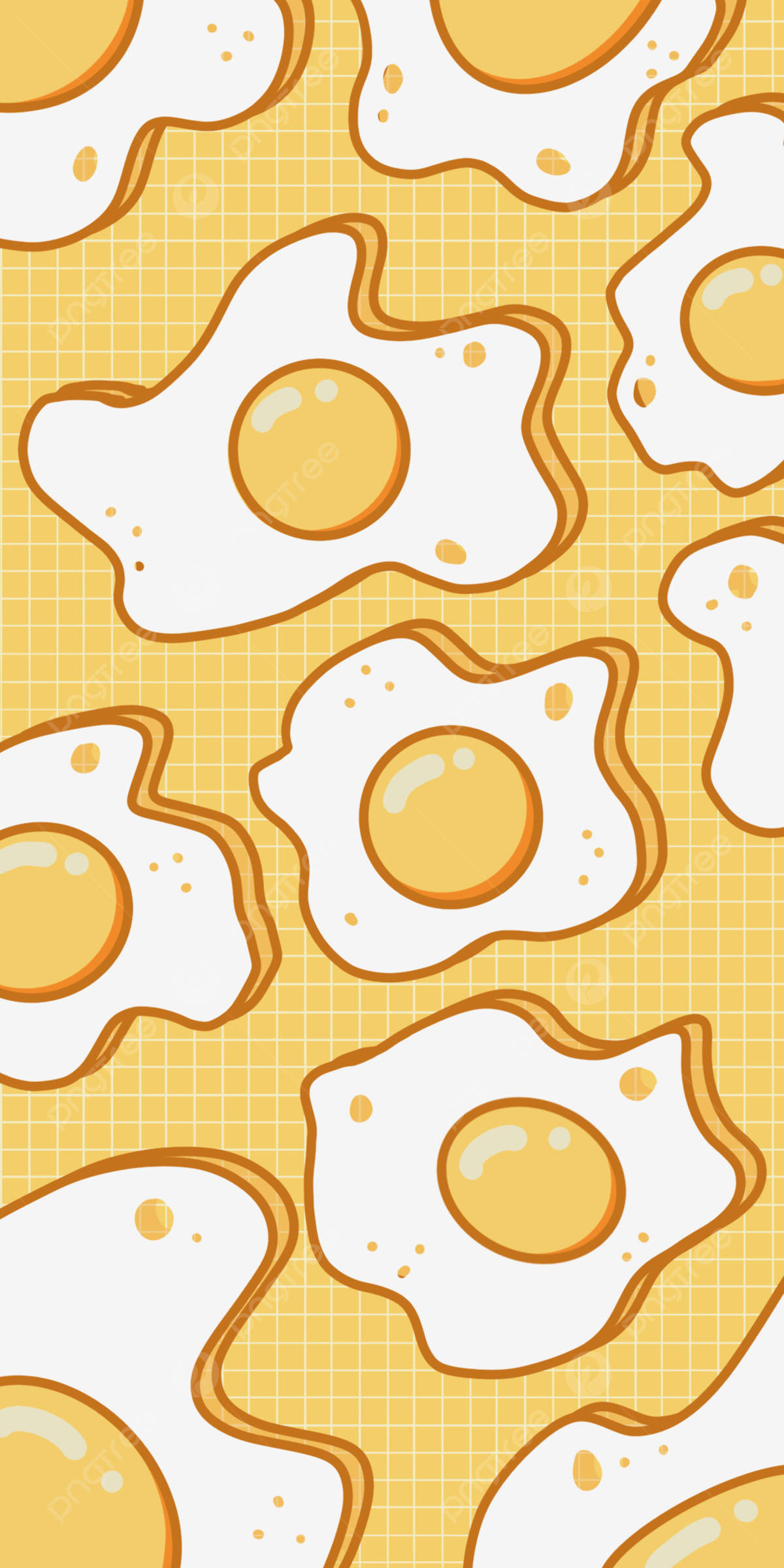 A pattern of eggs on yellow paper - Egg