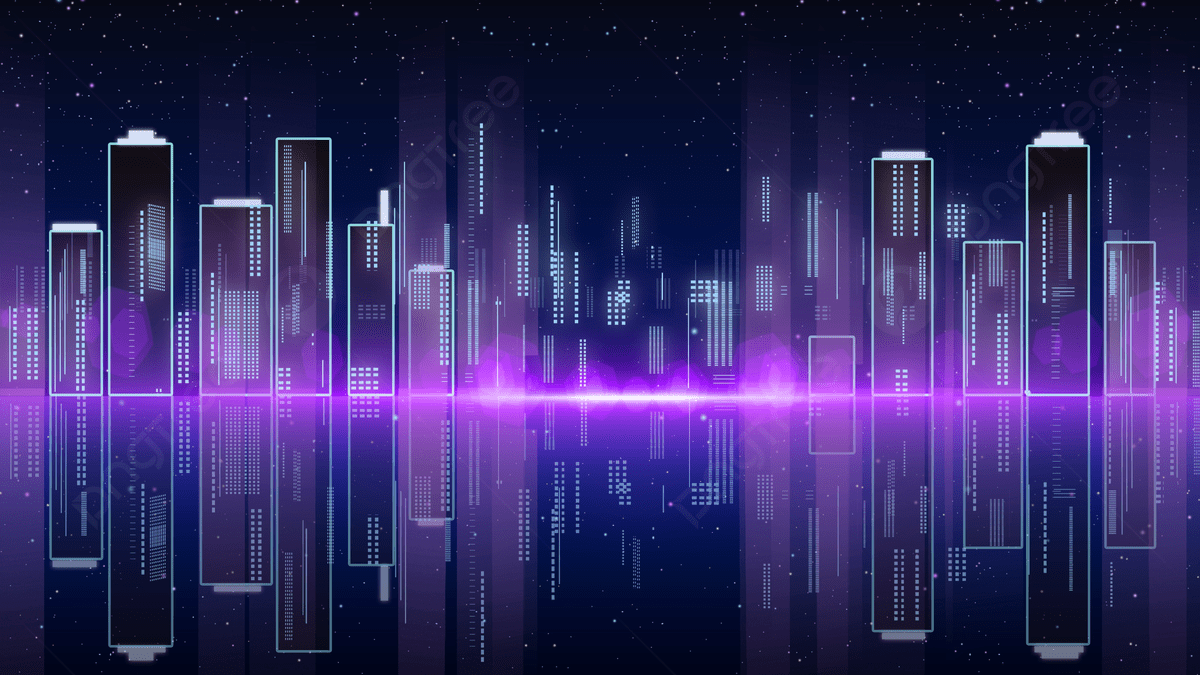 Aesthetic Technology Abstract City Architecture Banner Background Material, Purple, Light, Technology Background Image And Wallpaper for Free Download