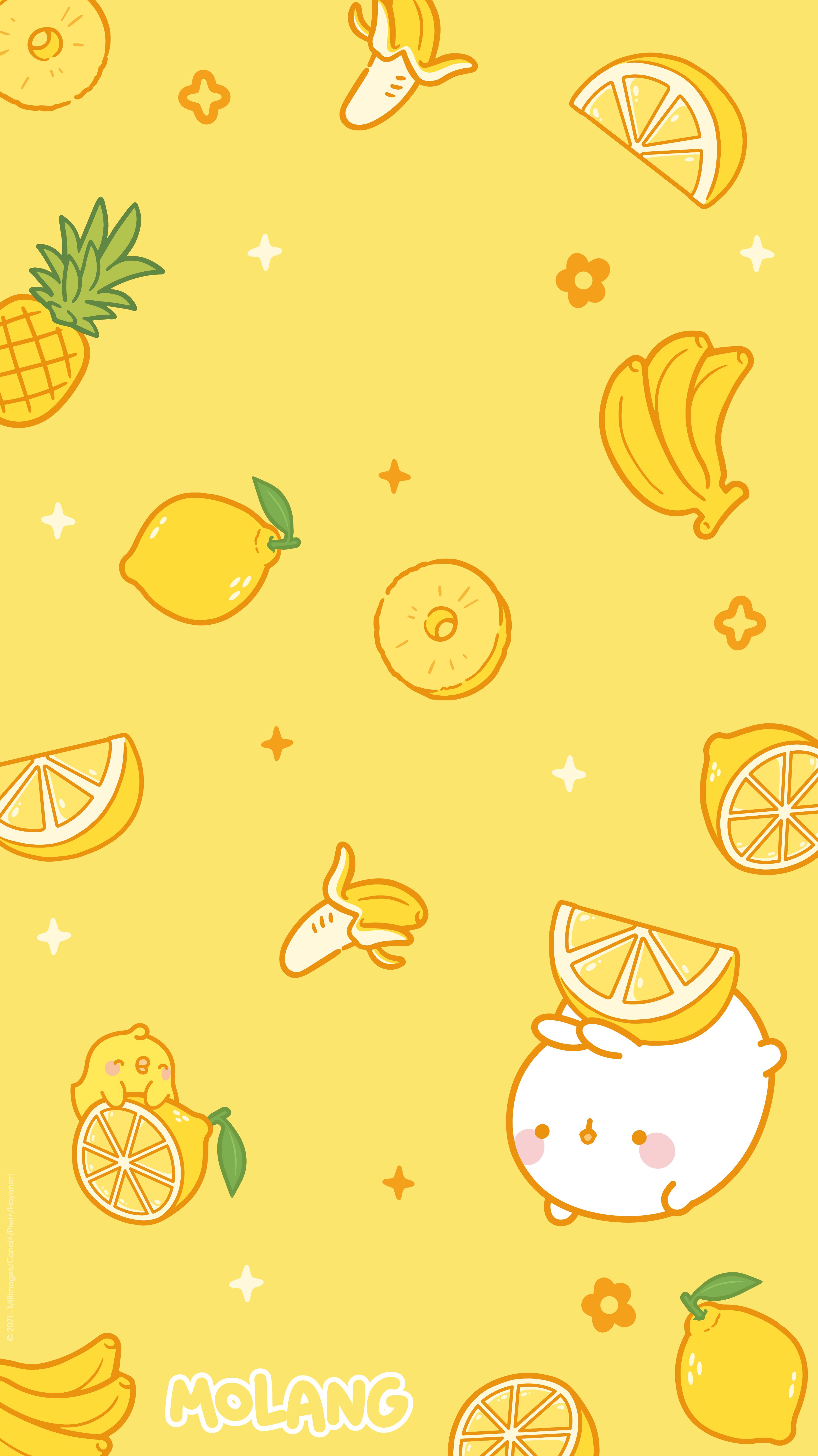Molang 1 Wallpaper. Molang wallpaper, iPhone wallpaper yellow, Cute patterns wallpaper