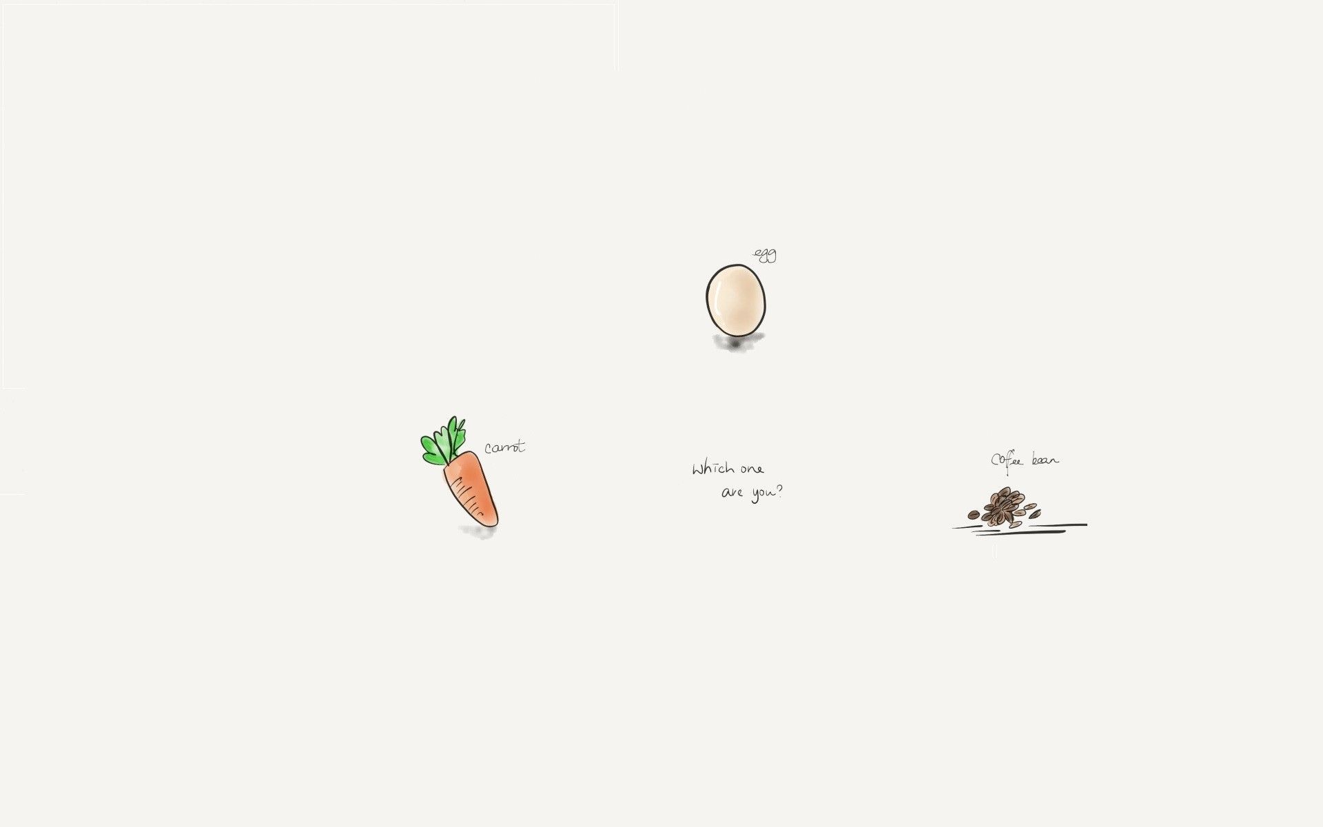 Perseverance story: What Are You. a carrot, egg or coffee?