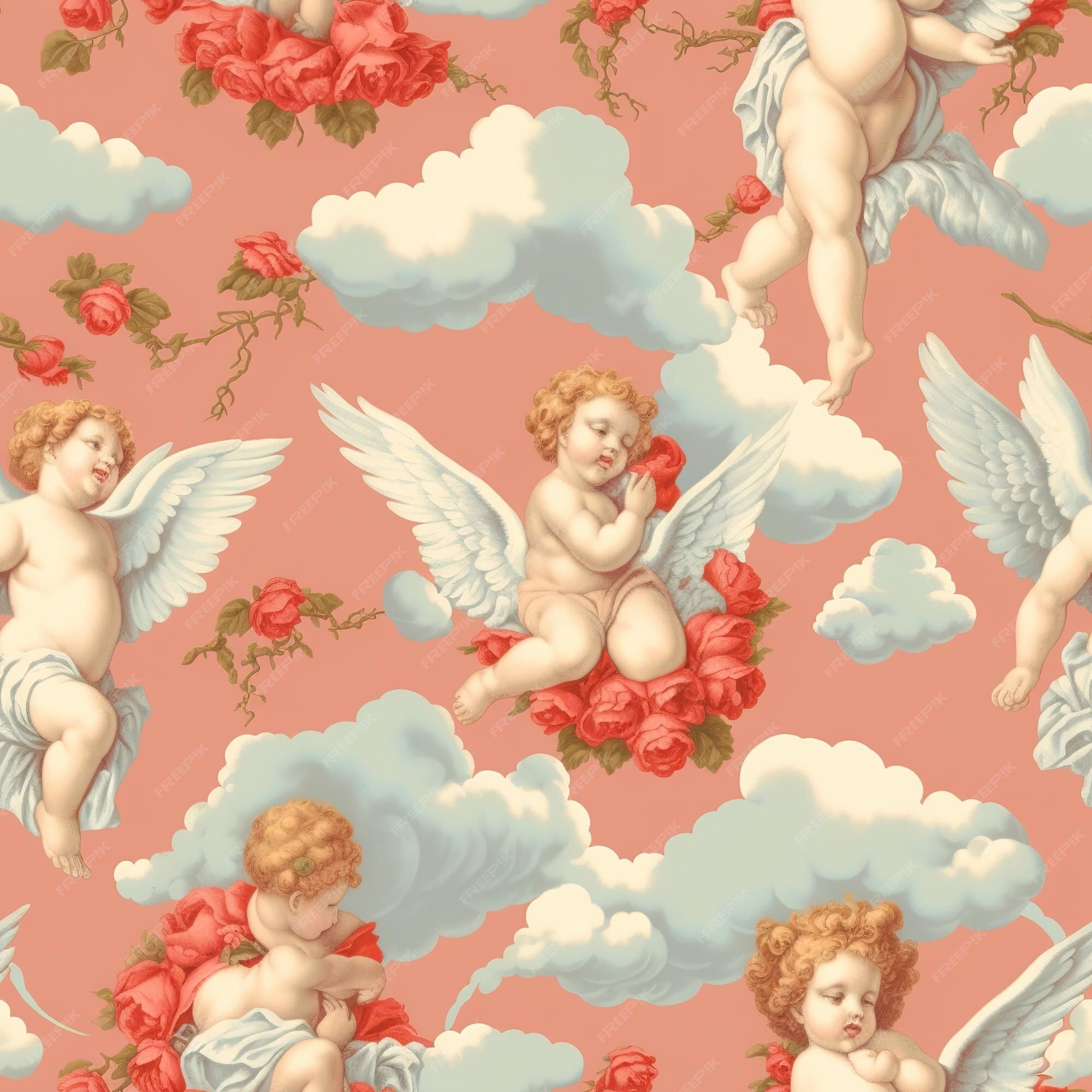 Cupid Seamless Pattern Image