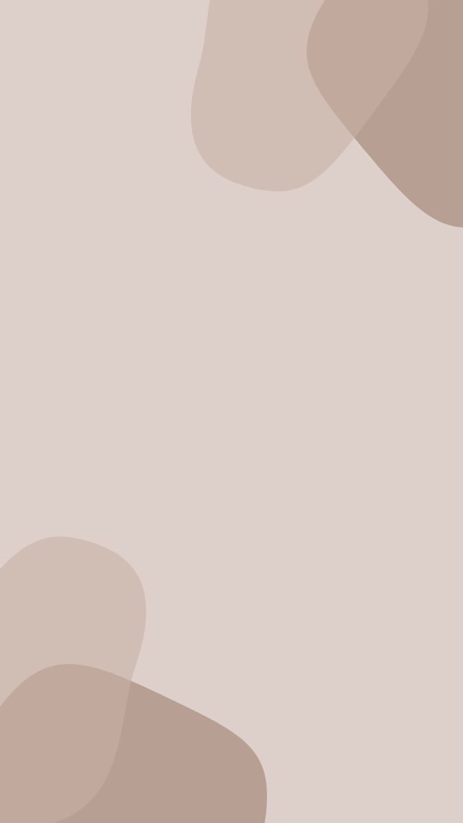 An abstract image with three different shades of brown shapes against a light pink background - Neutral