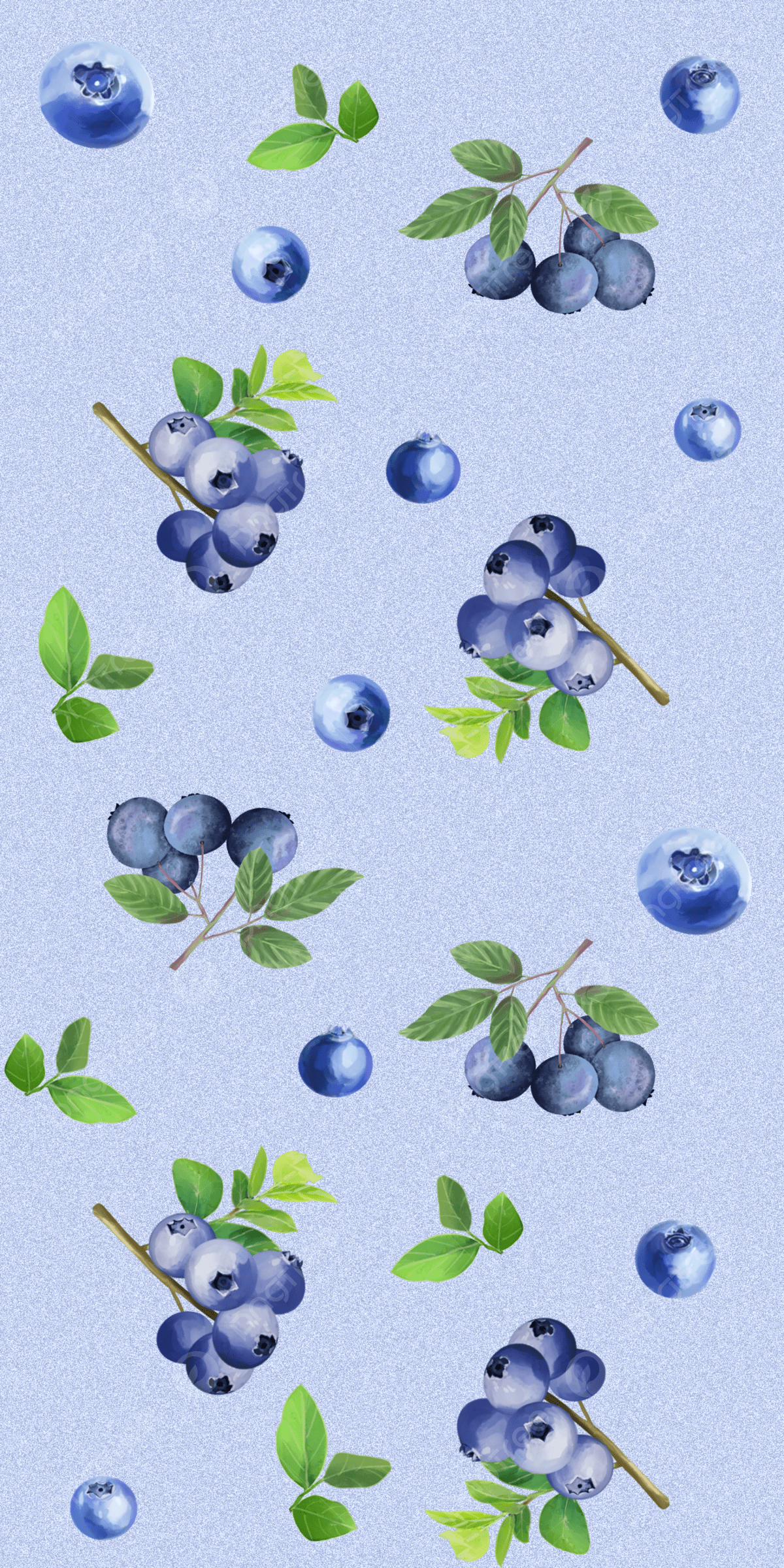 Blueberries are falling from the sky - Watercolor