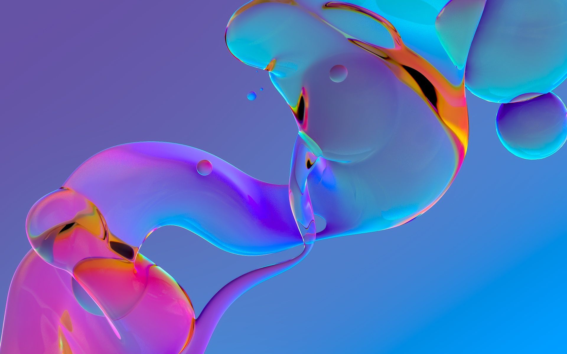 Glossy Wallpaper 4K, Aesthetic, Fluidic