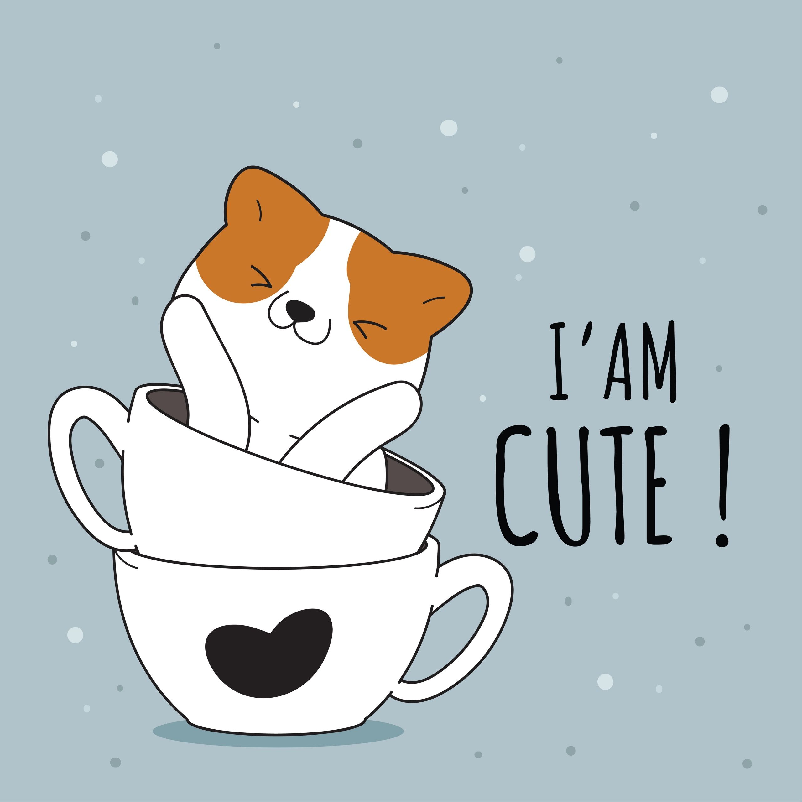 I am Cute Wallpaper 4K, Cute puppy, Kawaii dog, Adorable