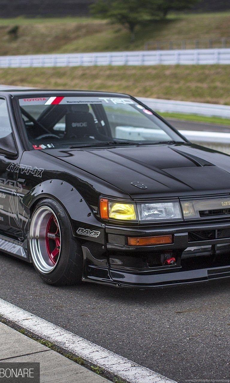 Toyota Corolla AE86 with a front lip from Rocket Bunny - Toyota AE86