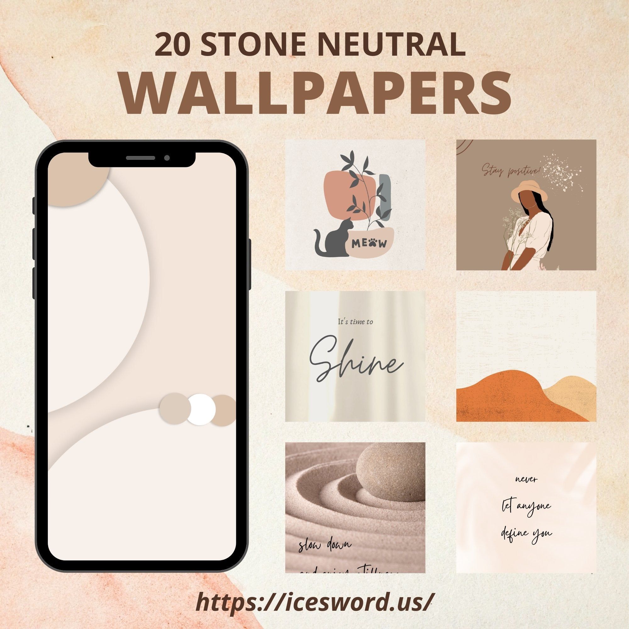 Minimalist Stone Neutral iPhone Wallpaper