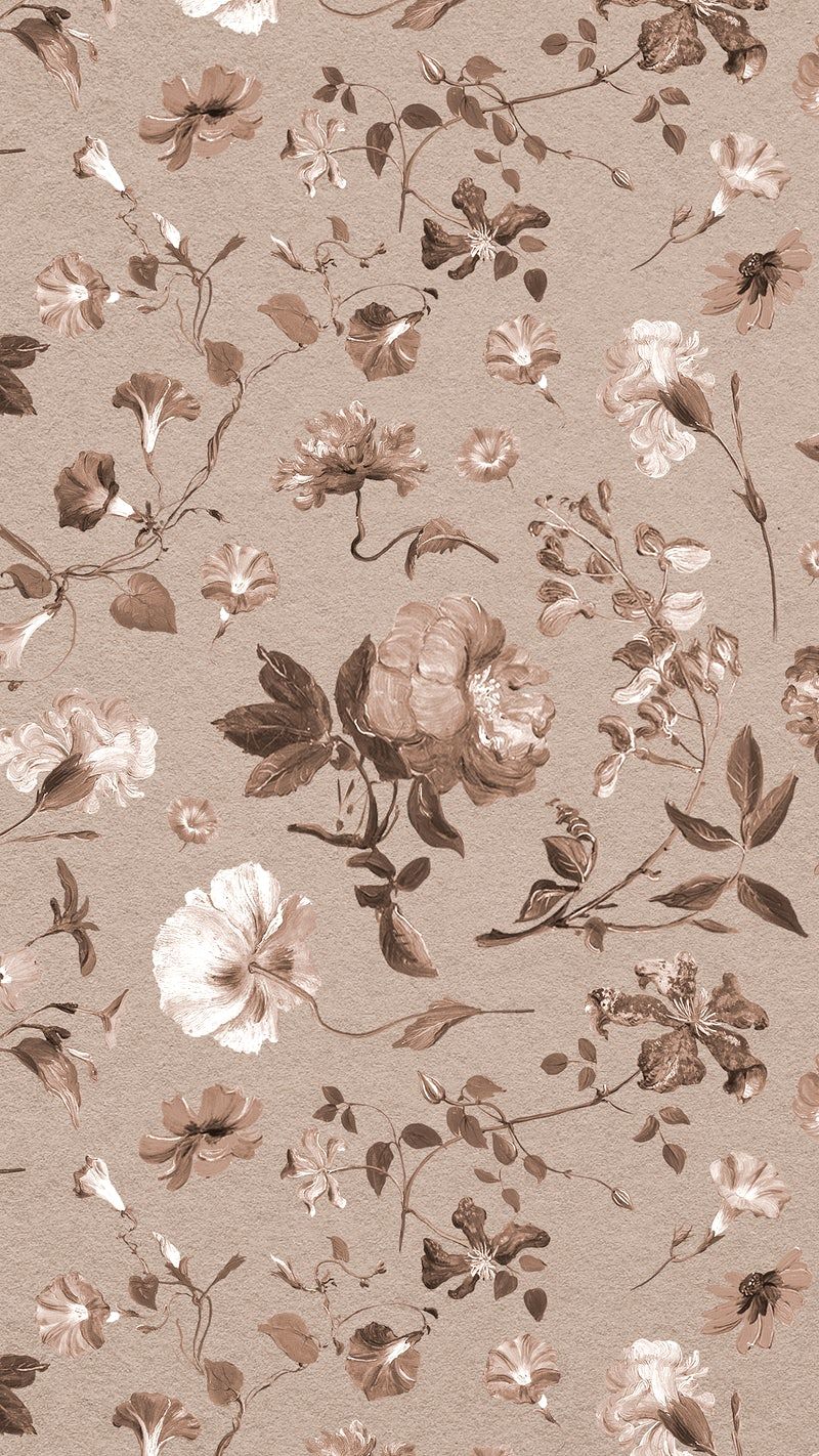 A vintage floral wallpaper - Neutral