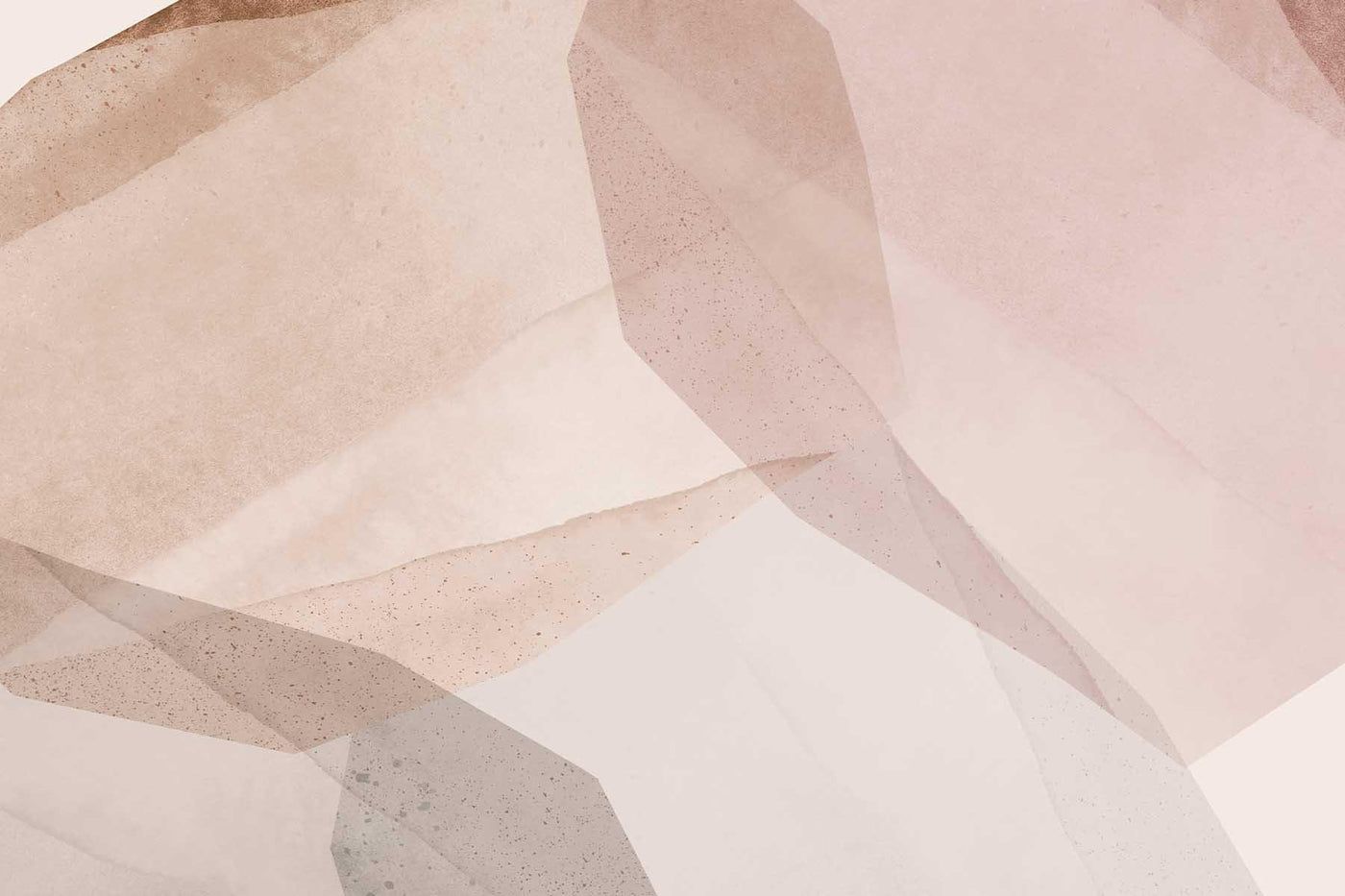 A watercolour image of a mountain range in warm tones of pink and peach. - Neutral