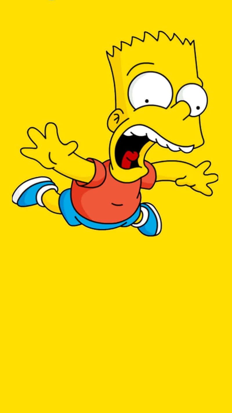 Bart Simpson Falling Yellow iPhone Wallpaper Download - Bart Simpson