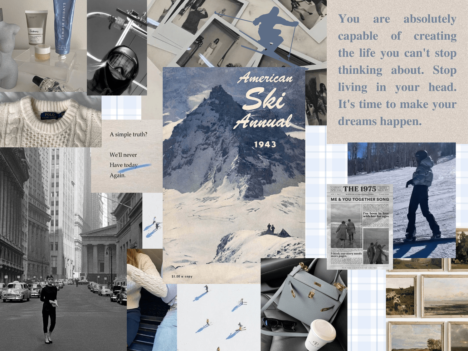Blue ski iPad wallpaper. Cute desktop wallpaper, Homescreen wallpaper, Aesthetic desktop wallpaper