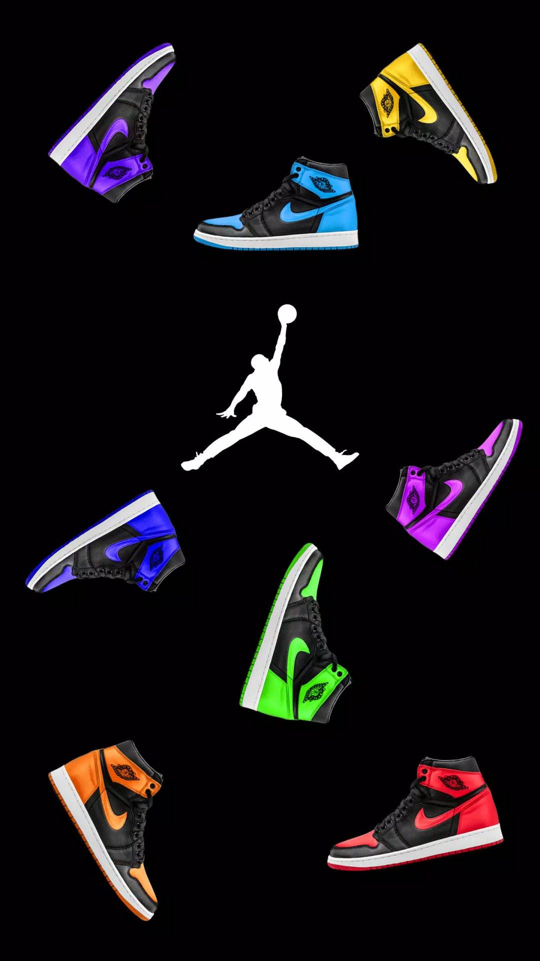 Download Nike Shoes Air Jordan Rainbow Wallpaper