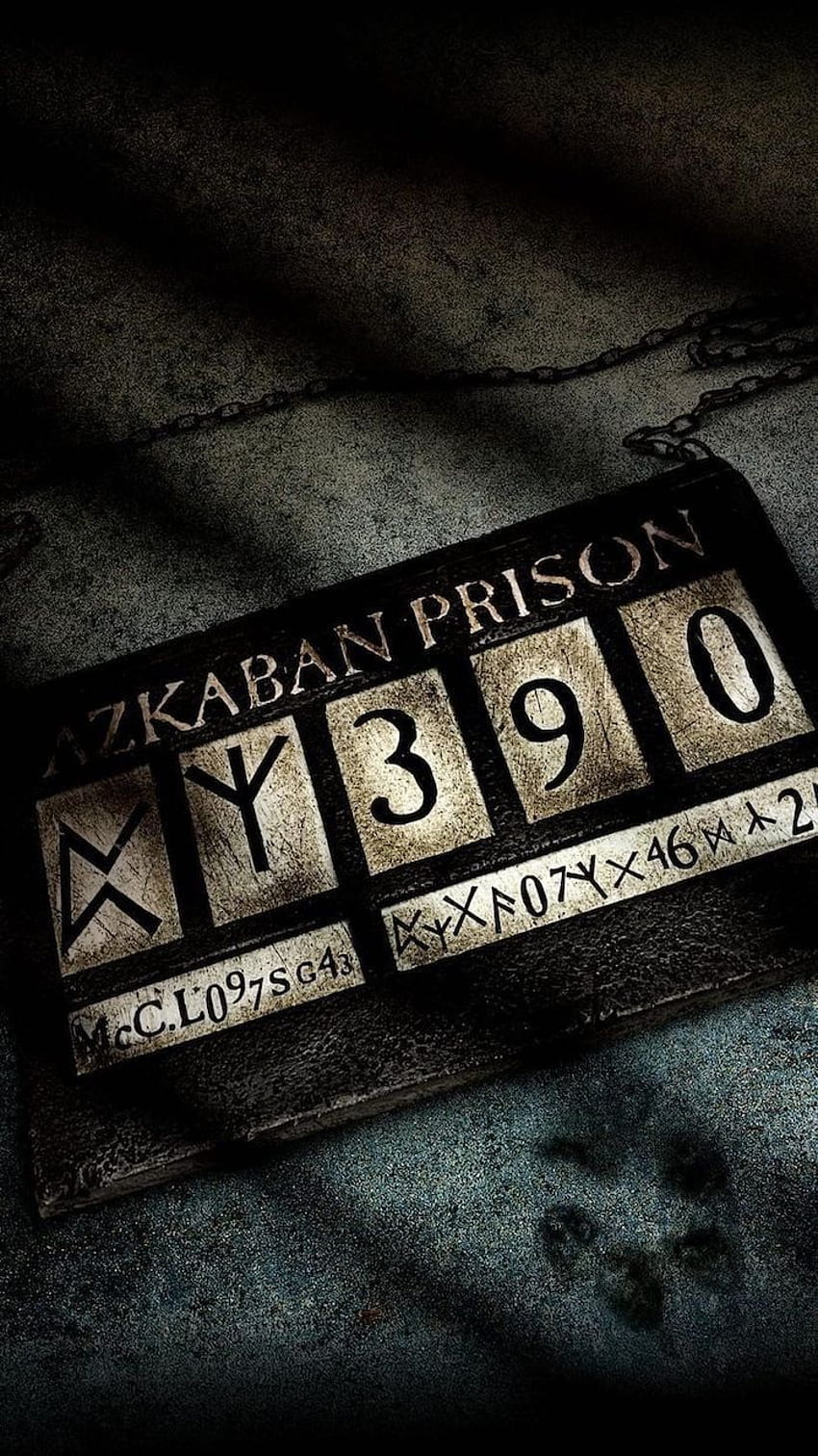 A cell block sign with the number 3910 on it - Hogwarts