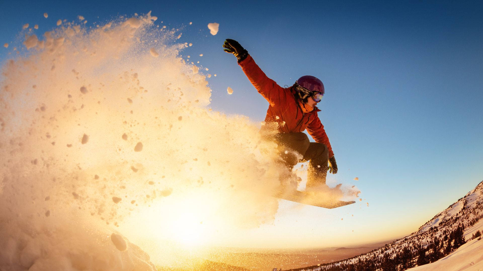Download Aesthetic Shot Ski Jumping Wallpaper