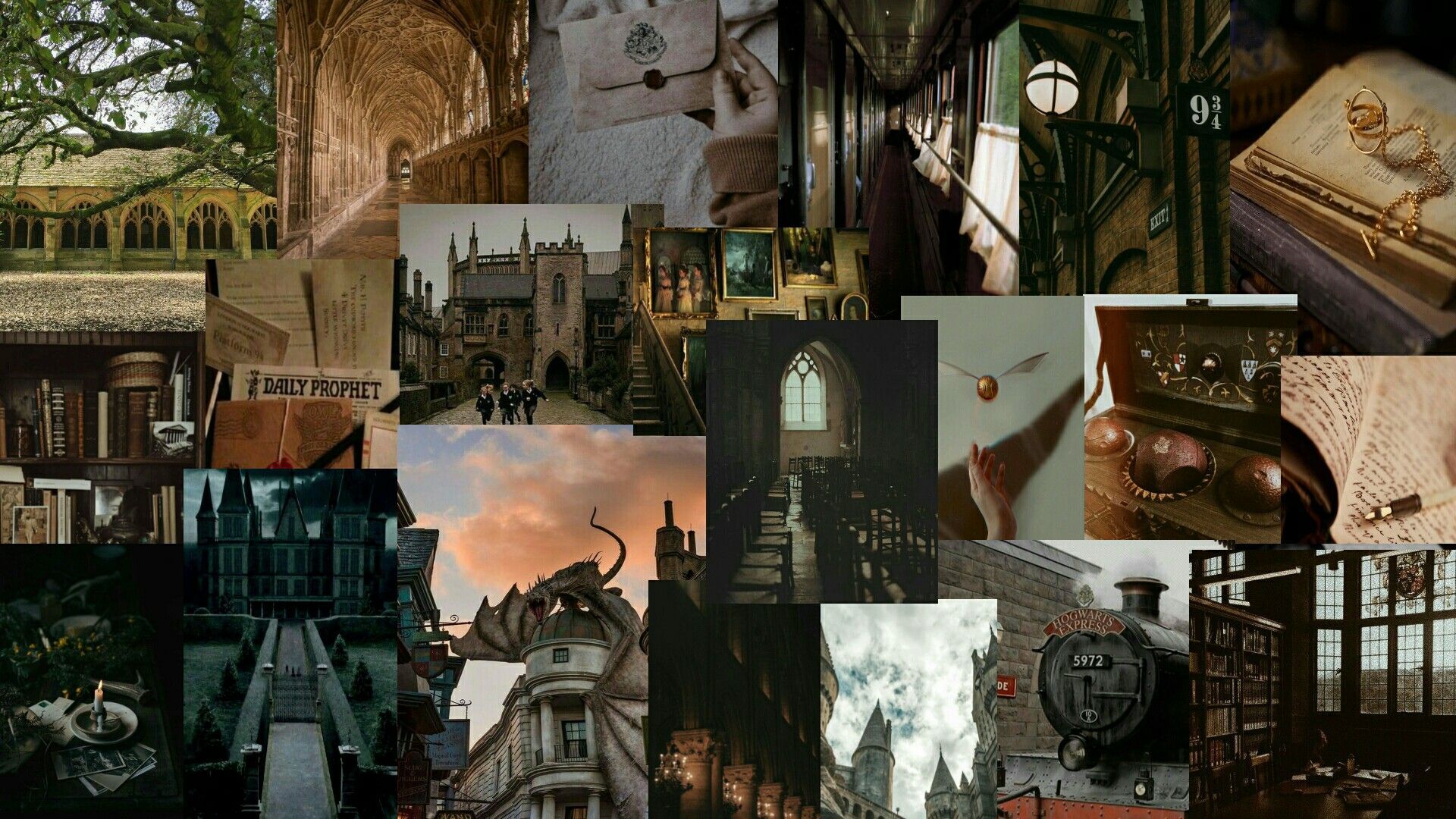 Aesthetic background of Hogwarts - Hogwarts, Harry Potter