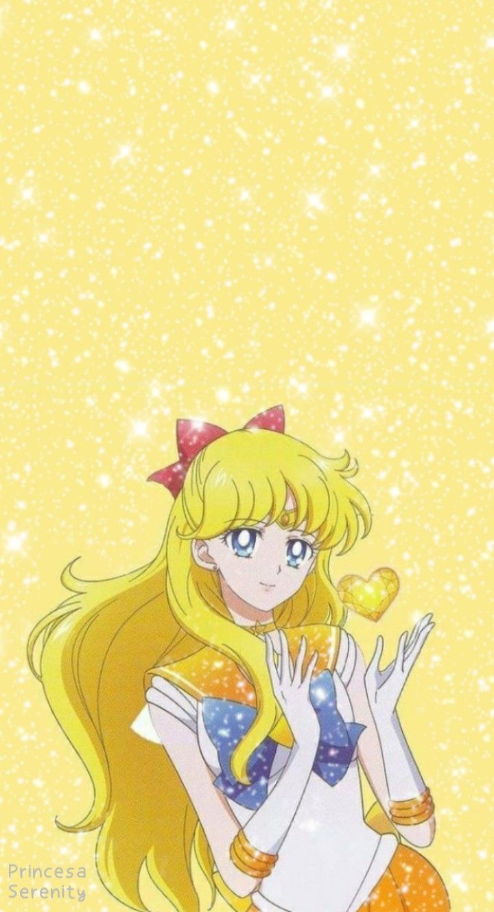 Sailor Venus with a yellow background - Sailor Venus