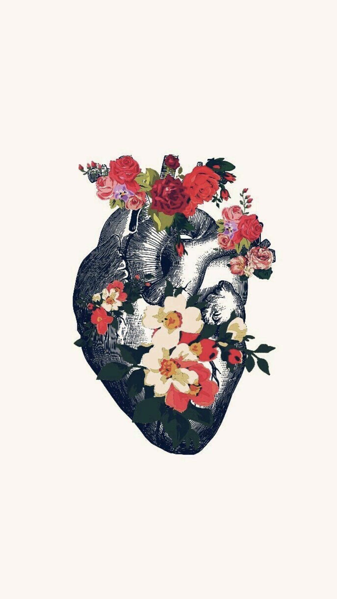A heart made of flowers and leaves - Anatomy