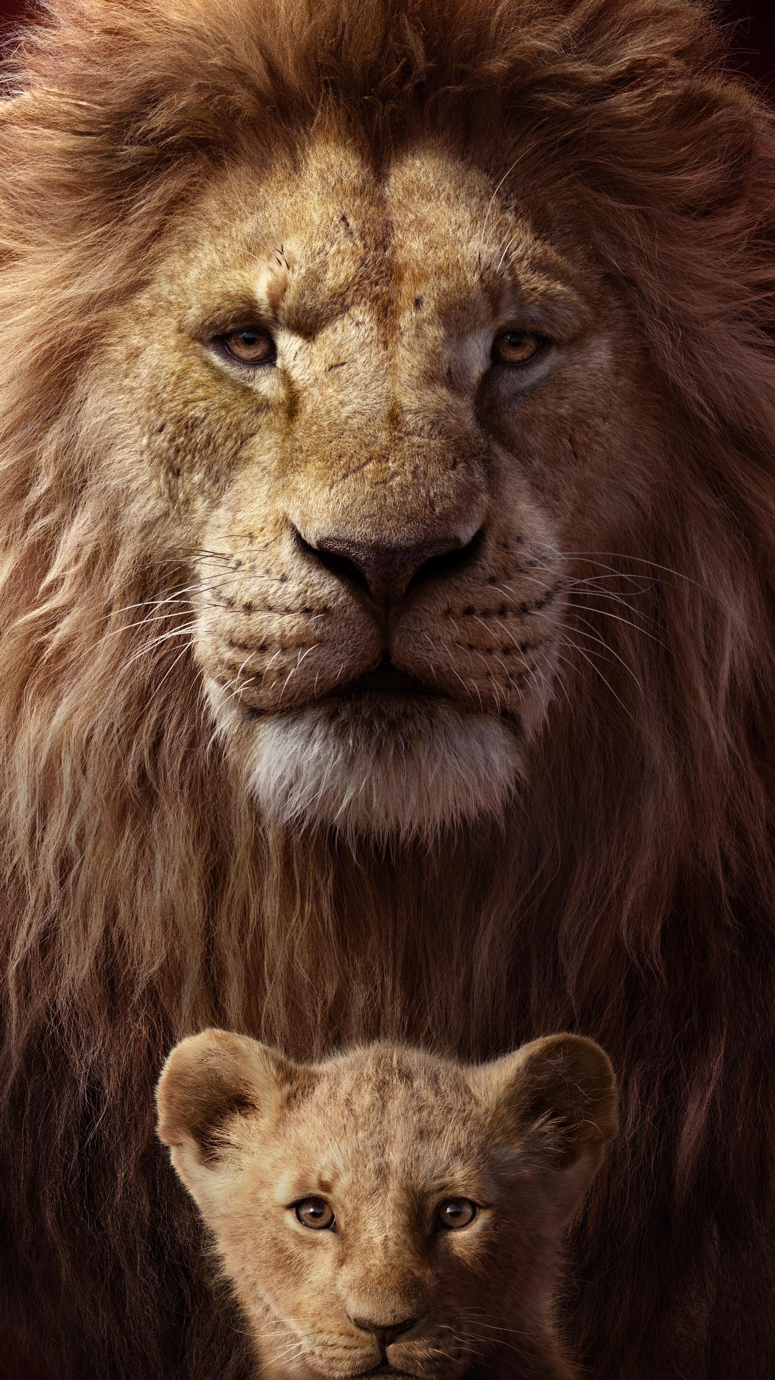 A lion and cub are shown in the poster - The Lion King