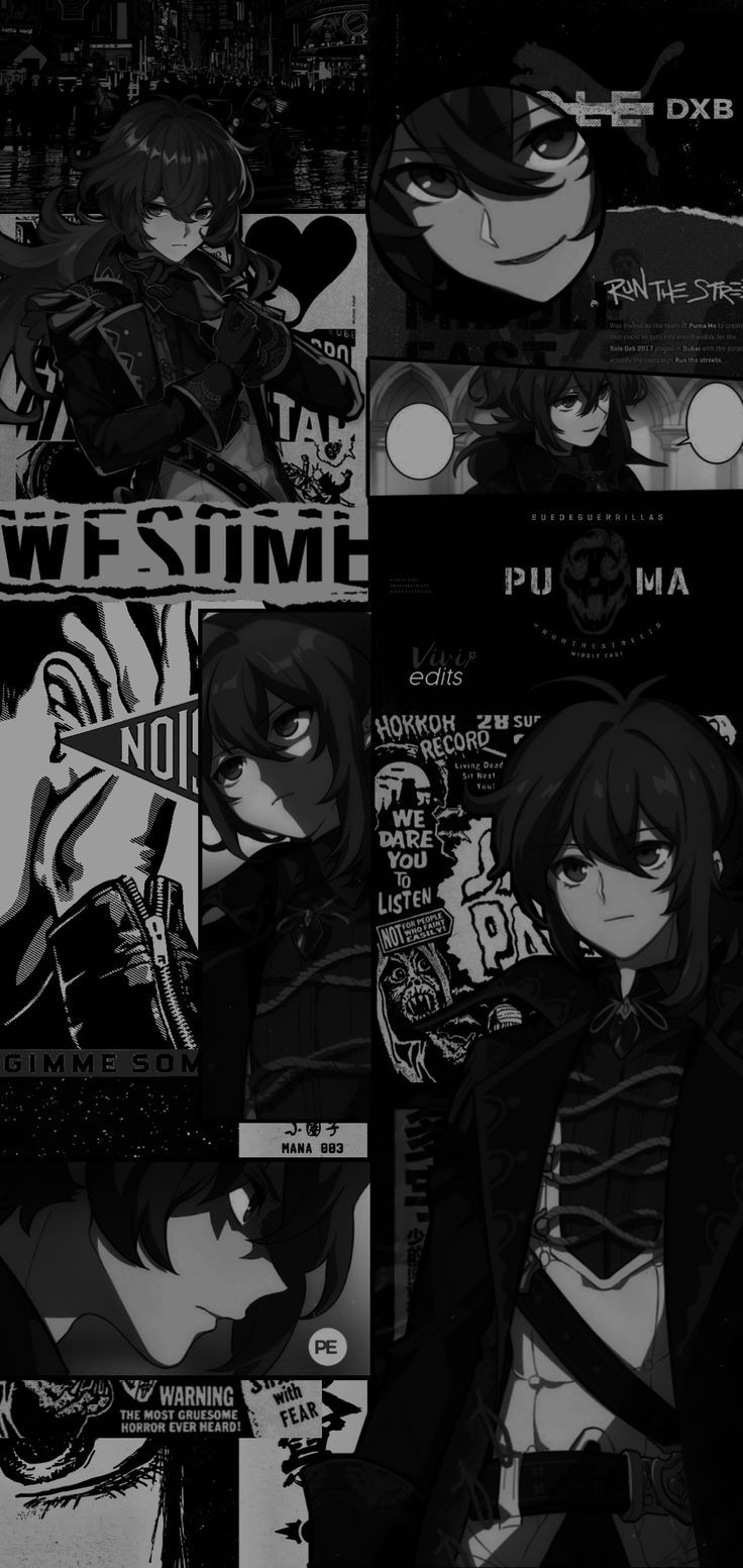 Lockscreen (Genshin Impact). Cool black wallpaper, Black and white wallpaper iphone, Anime wallpaper iphone