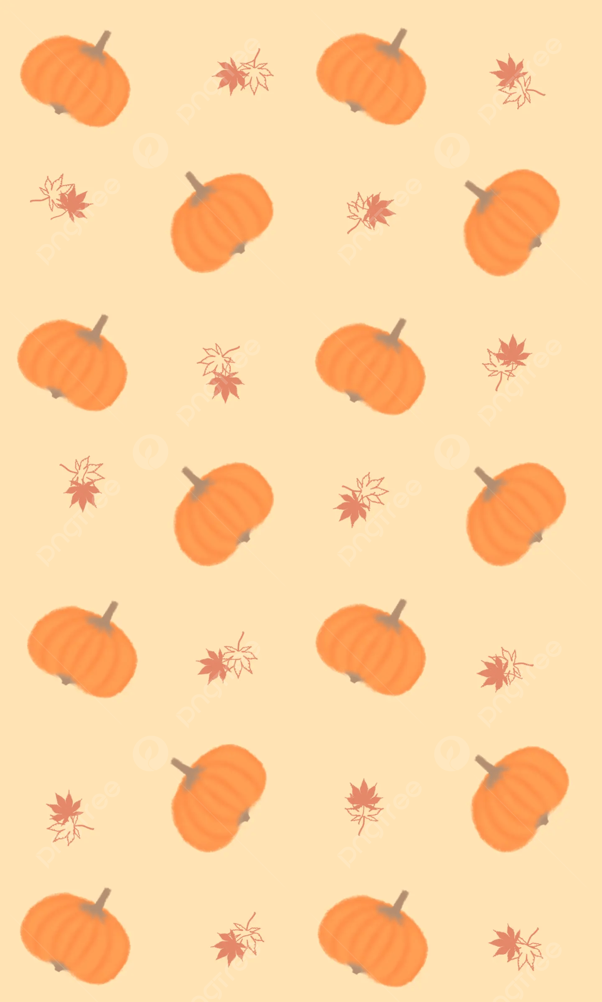 Cute Pumpkin Pattern Wallpaper Background Wallpaper Image For Free Download