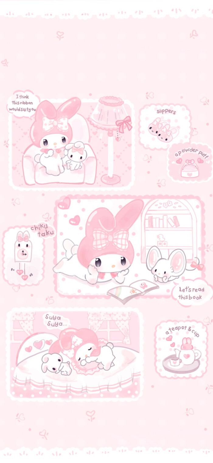 My Melody pink phone wallpaper - My Melody