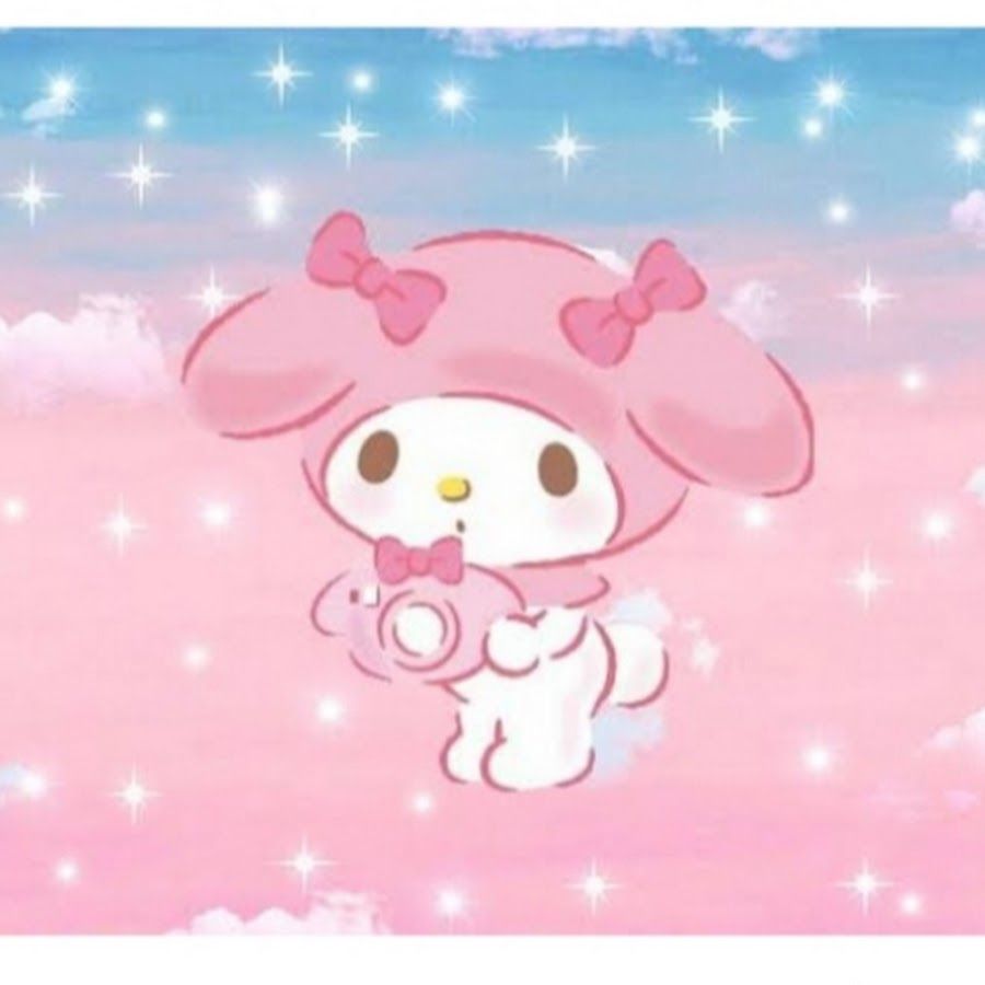 My melody wallpaper background phone pink clouds - My Melody