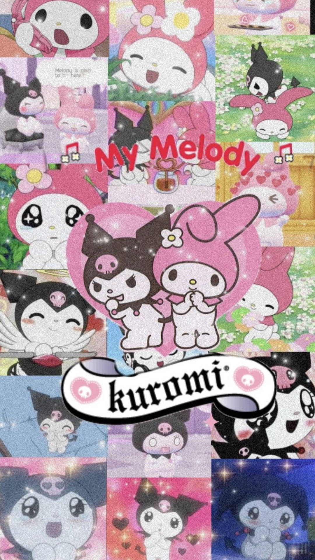 Download Adorable My Melody Kuromi Wallpaper