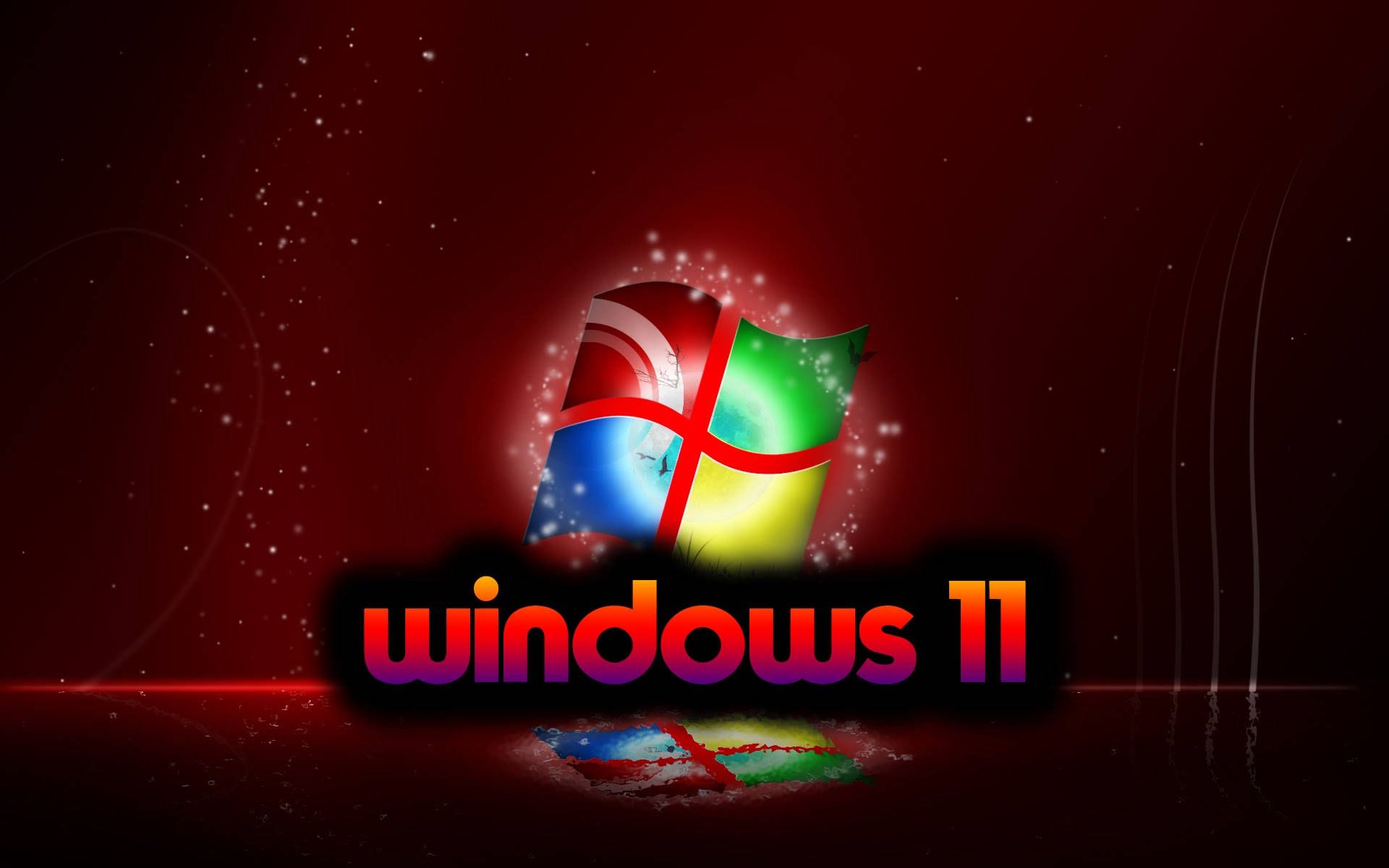 Windows 11 logo on a red background - Windows 11
