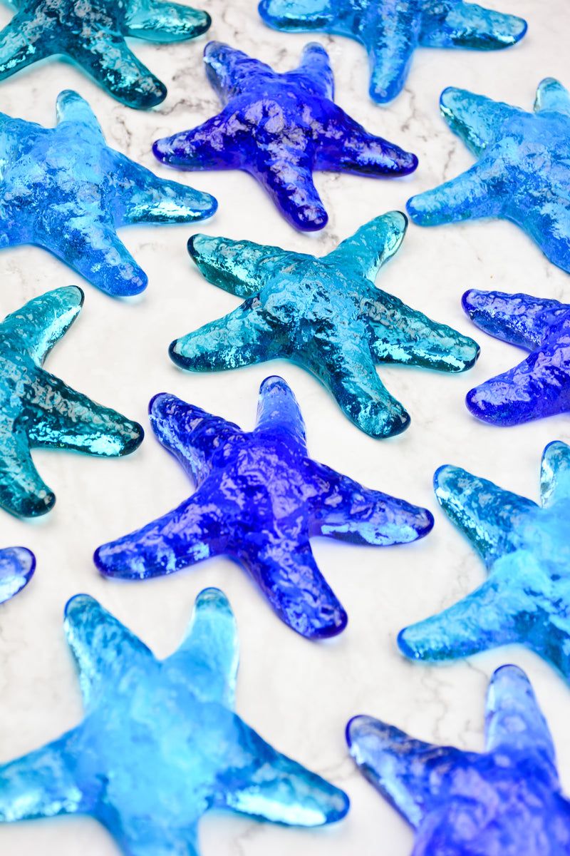 These Fused Glass Starfish are so fun and easy to make! Use them to decorate your home or give them as gifts. - Starfish