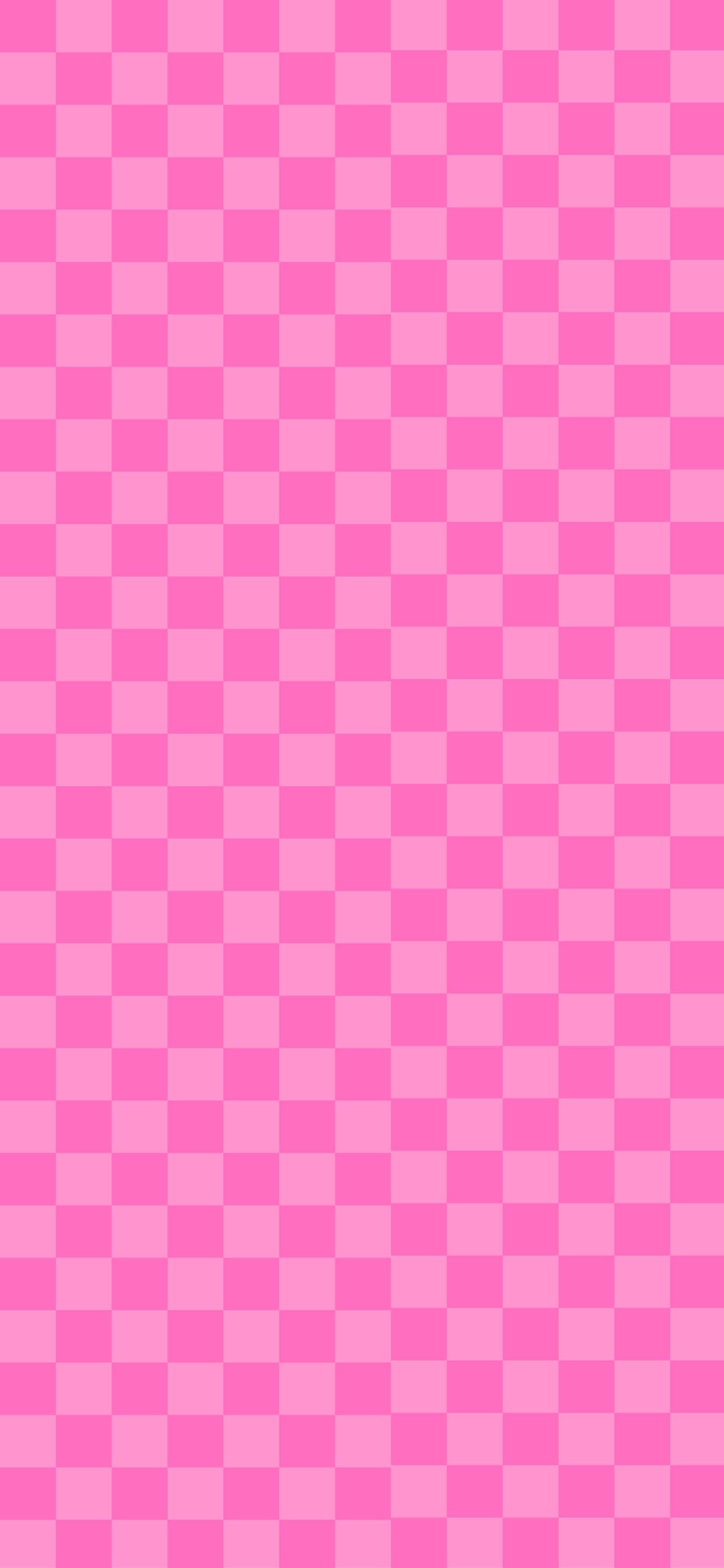 Checkerboard & Pink Wallpaper