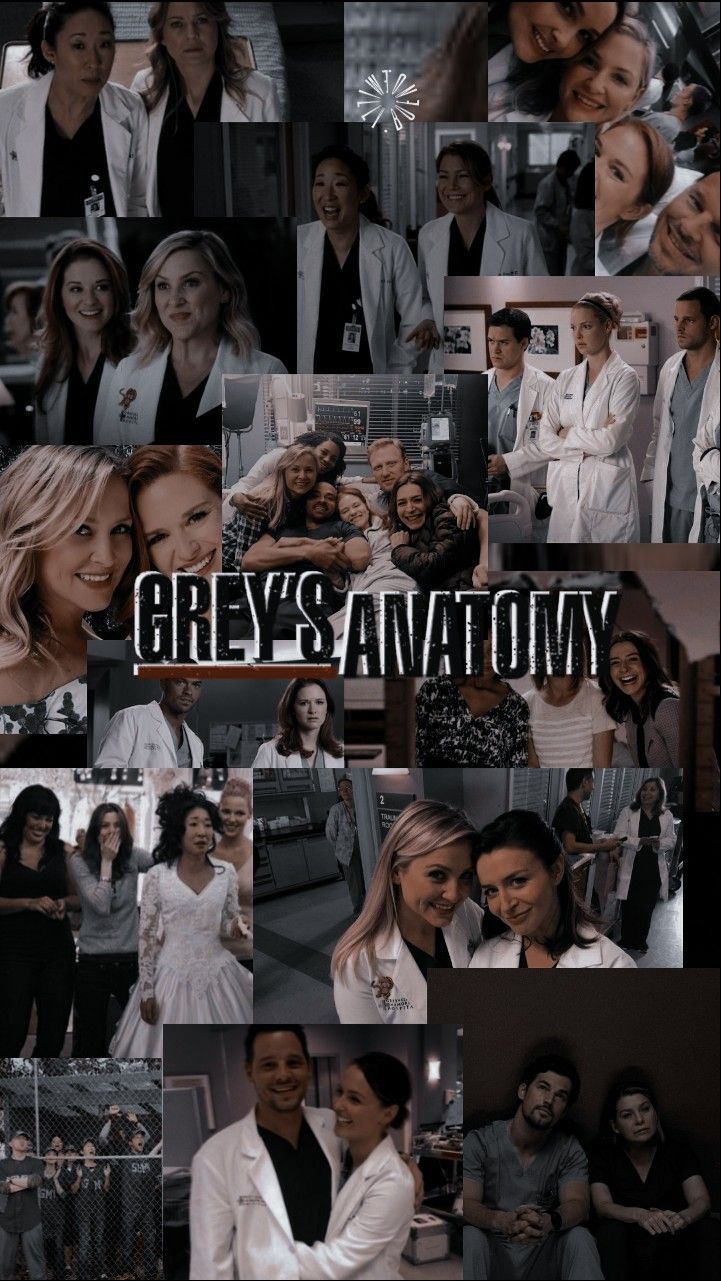 A collage of Greys Anatomy characters and scenes - Grey's Anatomy