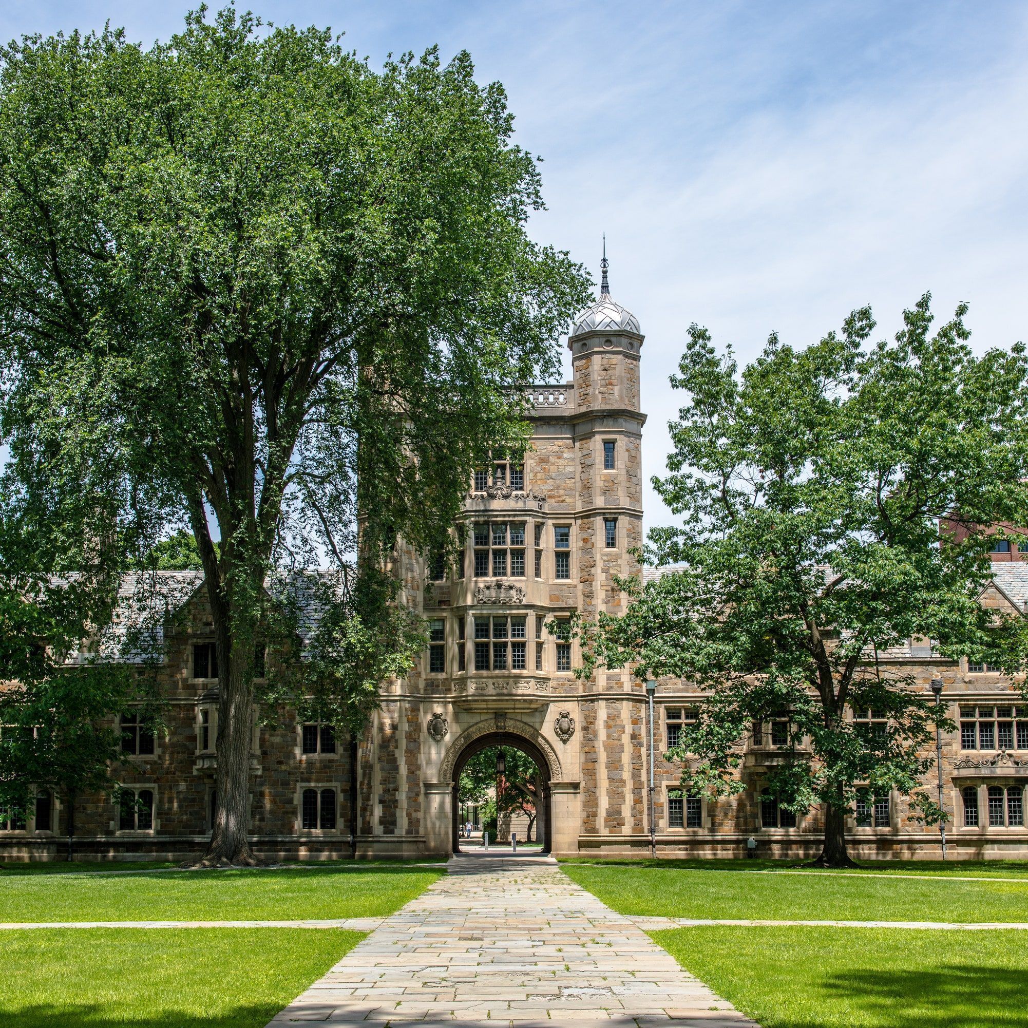 The university's campus is home to a number of iconic buildings, including the Woolsey Hall. - Harvard