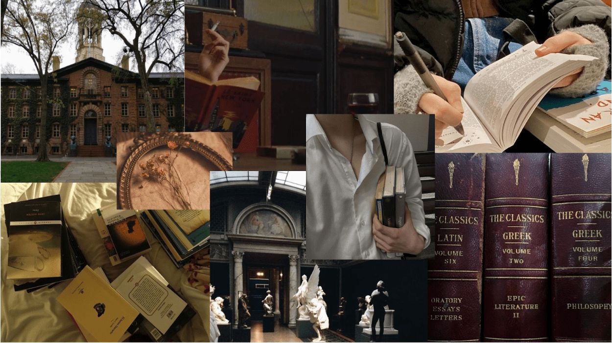 A collage of images including a book, a statue, a building, and a book cover. - Harvard