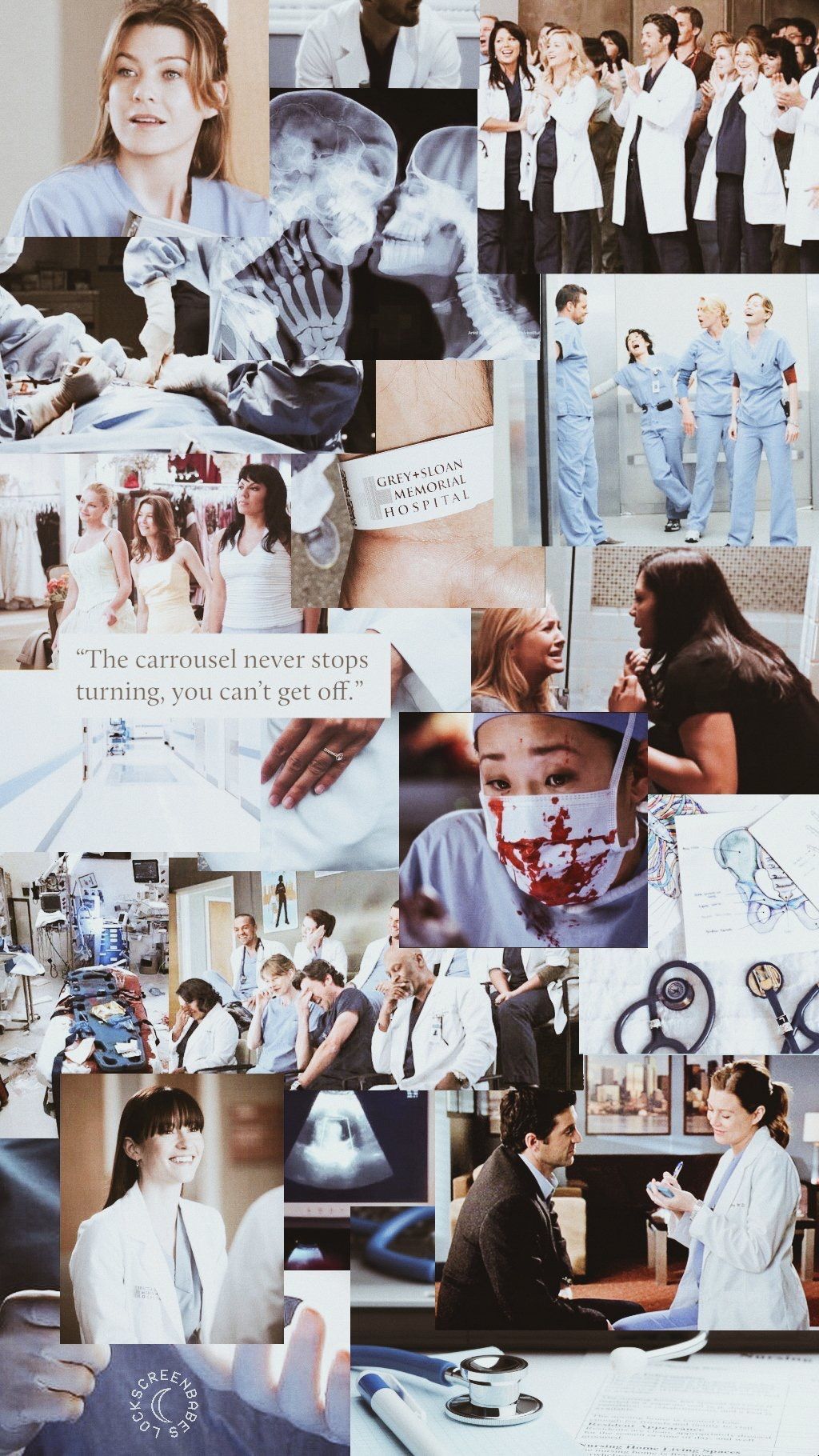 A collage of pictures with people in them - Grey's Anatomy