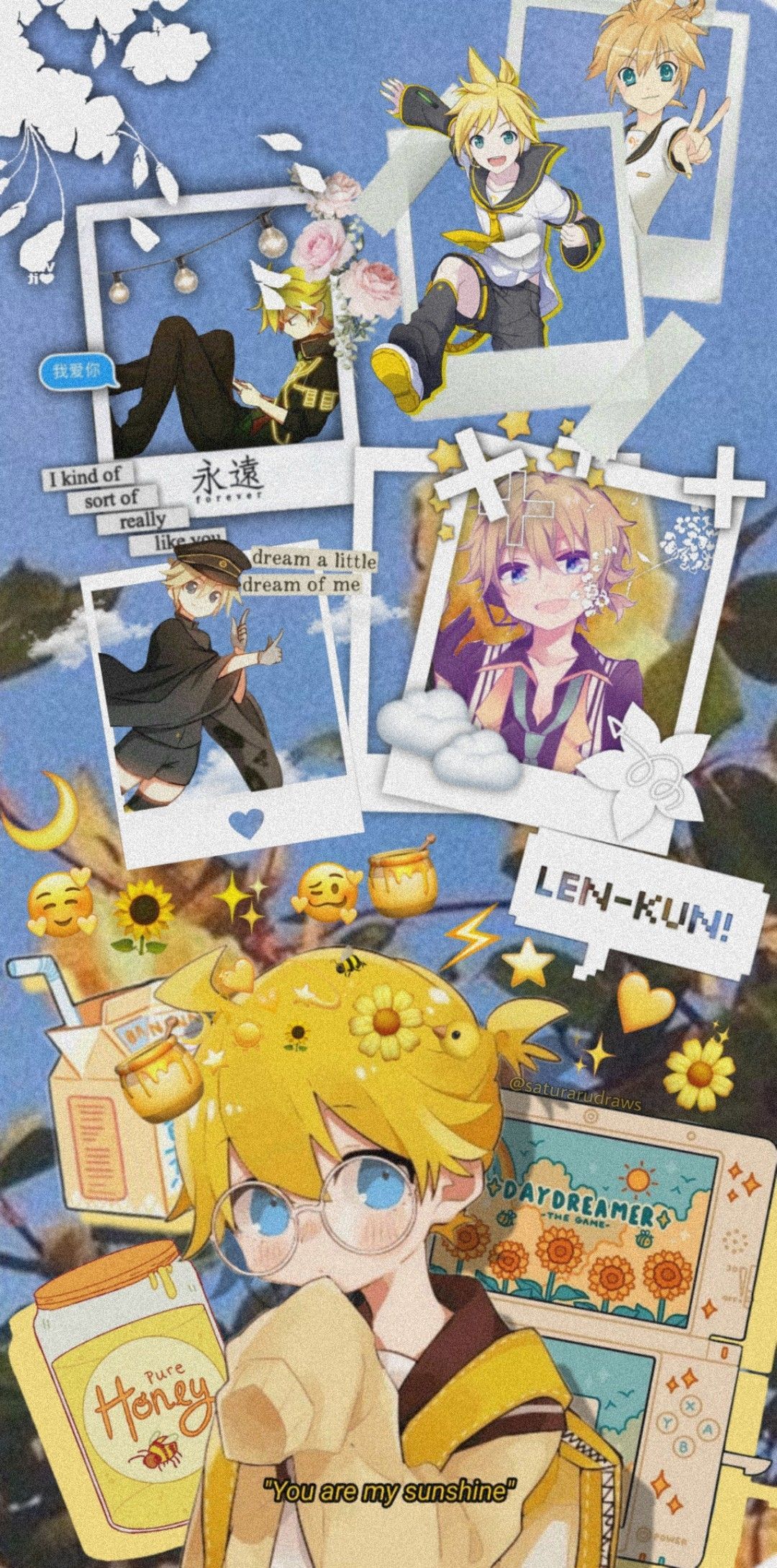 Len and kaito phone background - 
