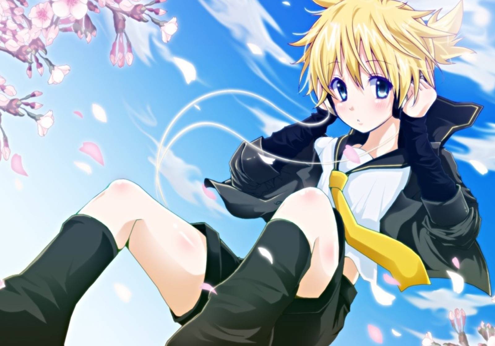 A beautiful anime wallpaper of Len Kagamine from Vocaloid. - 