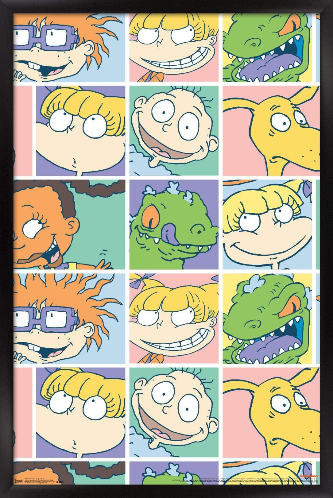 Trends International Nickelodeon Rugrats Grid Wall Poster, 14.725 x 22. Black Framed Version: Posters & Prints