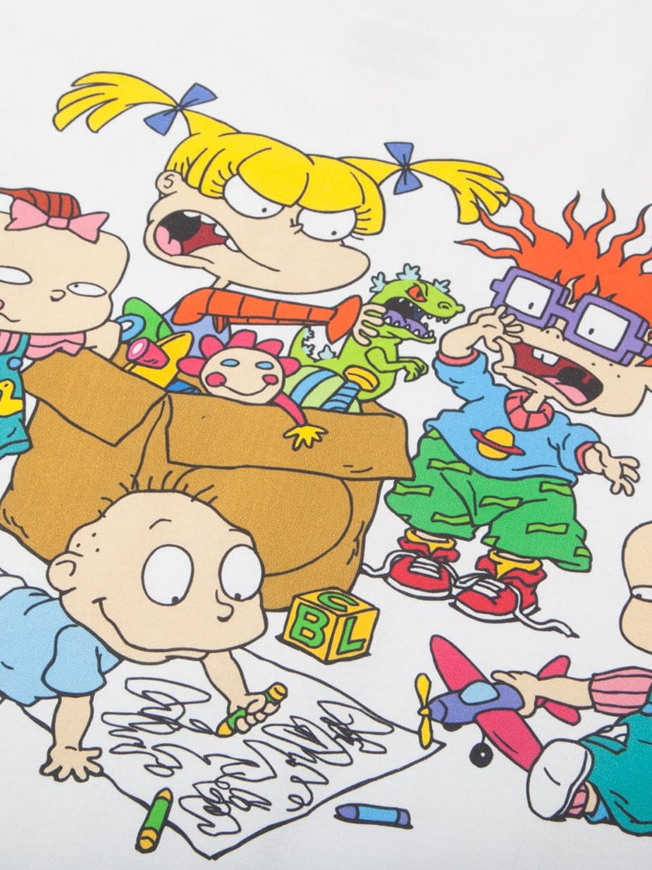 A white t-shirt with the characters from the rugrats on it - Rugrats