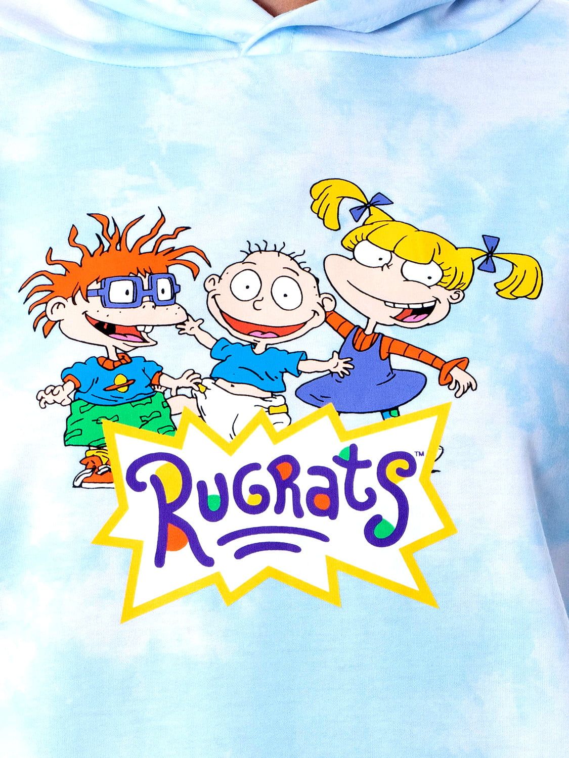 Close up of the Rugrats logo on the front of the hoodie - Rugrats