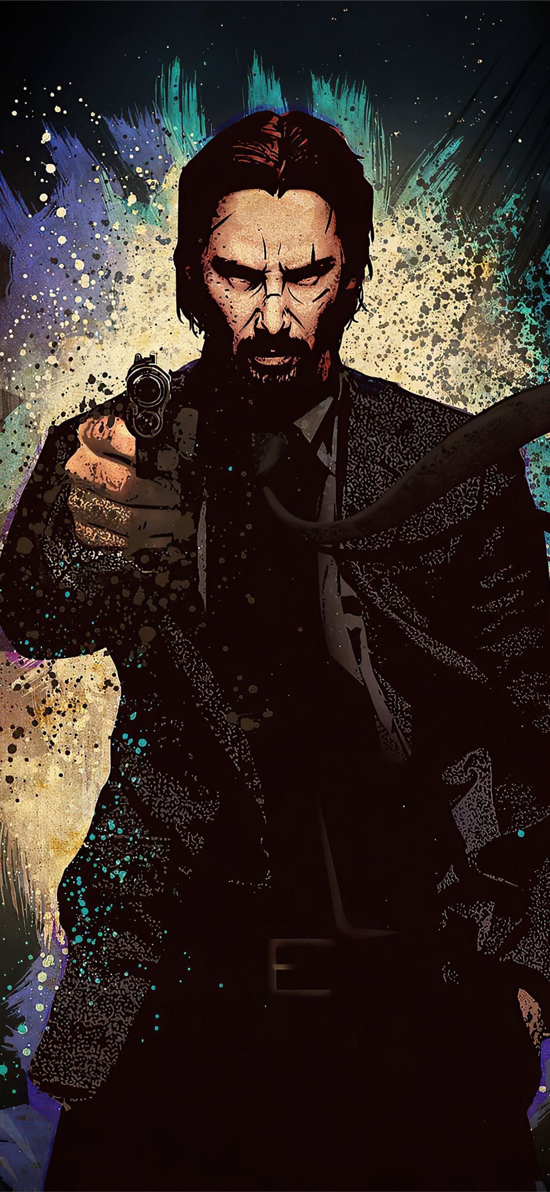 1080x1920 wallpaper of John Wick holding a gun in his right hand - John Wick