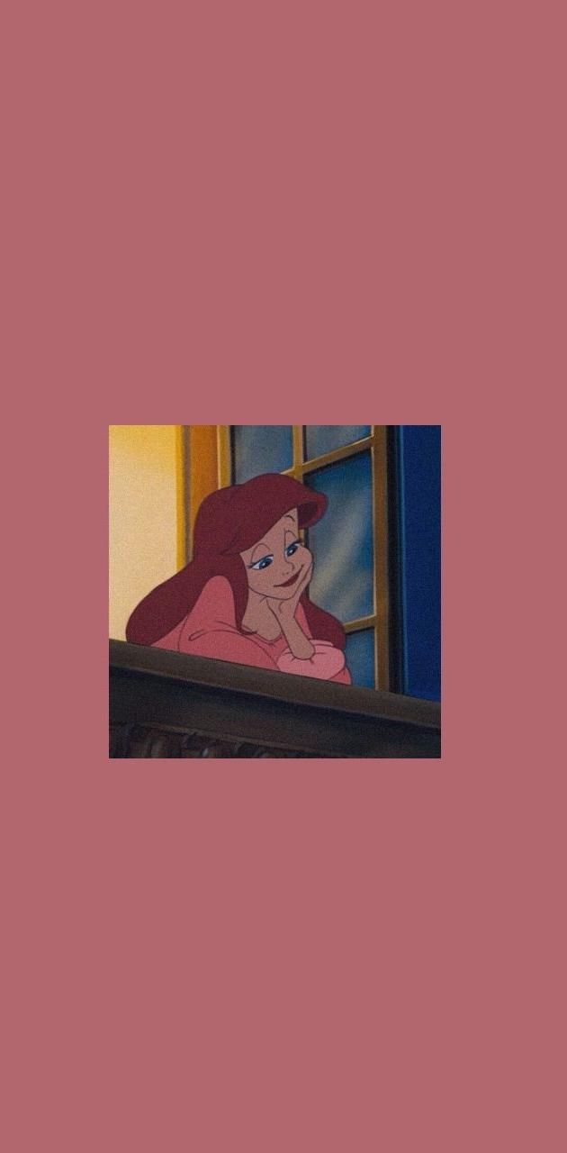 Ariel from the little mermaid looking out a window - Ariel