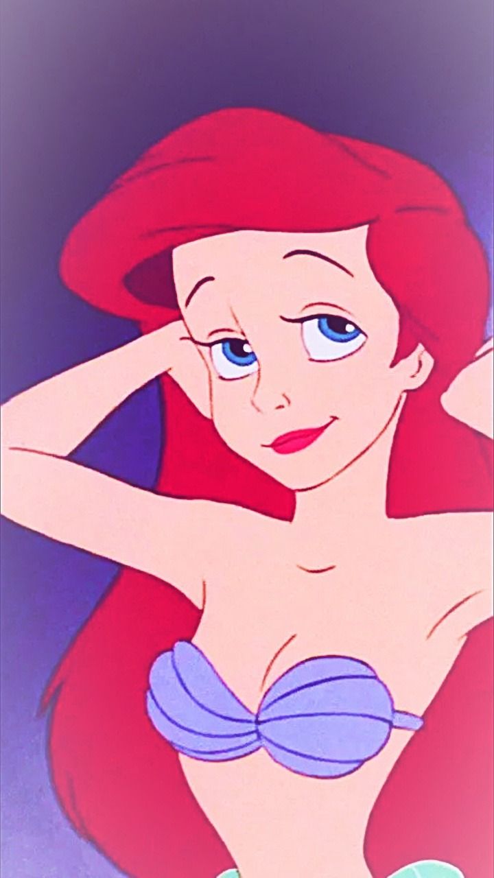 Ariel from the little mermaid with a red hair and blue eyes - Ariel