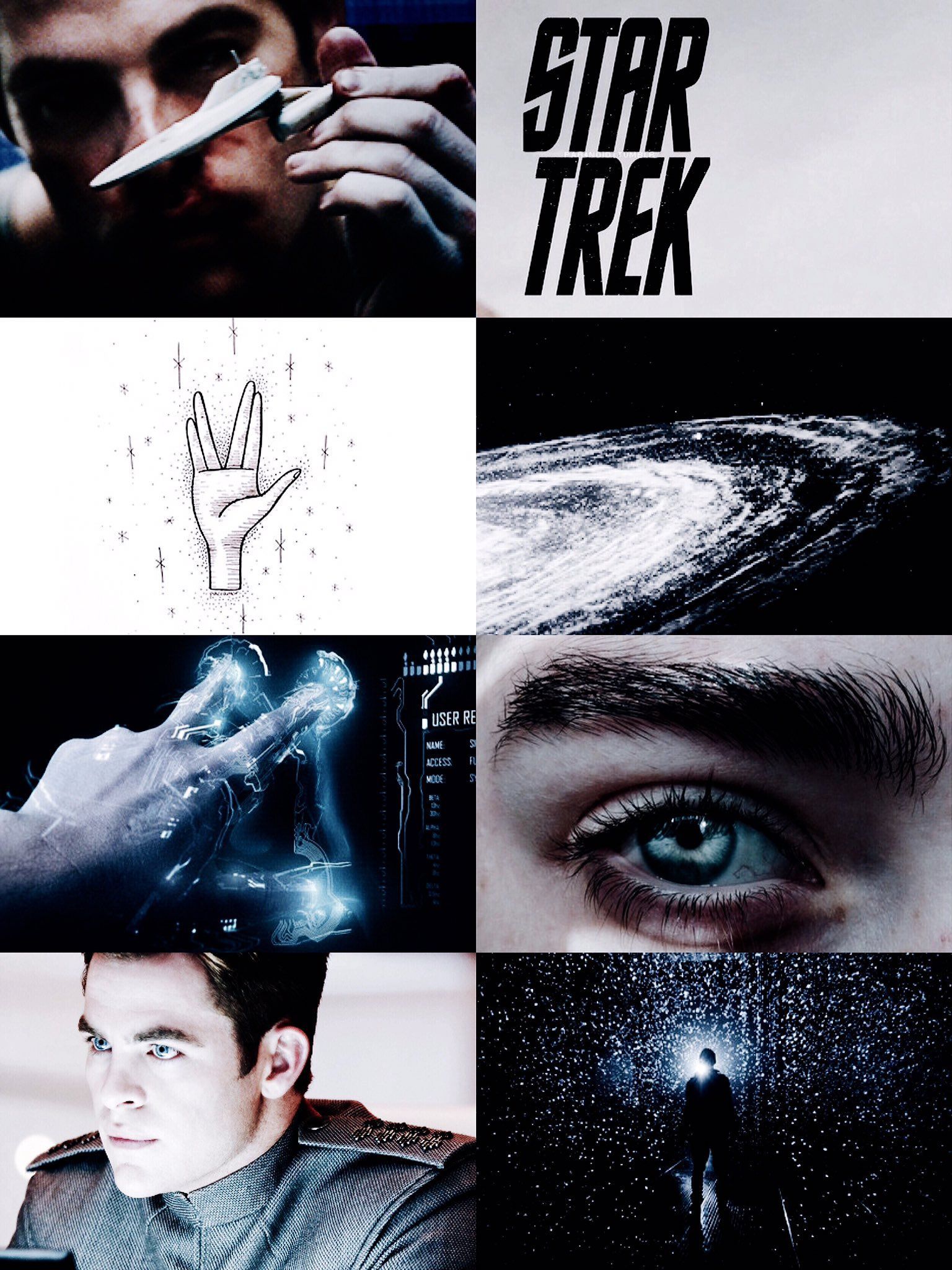 Aesthetic for Spock, the logical and intelligent half-Vulcan first officer of the USS Enterprise. - Star Trek, collage