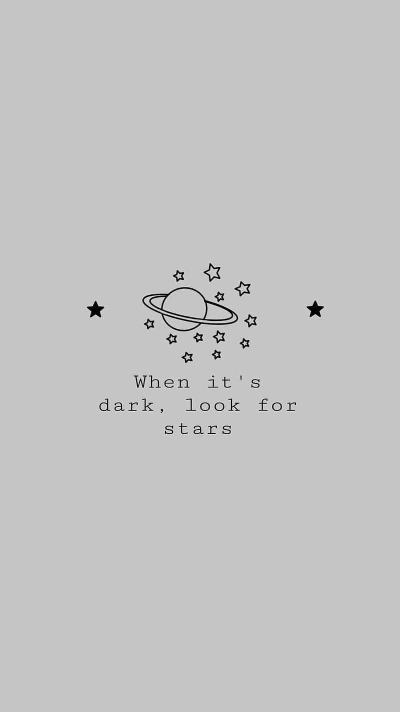 Aesthetic Quotes, Saturn And Stars, saturn, stars, HD phone wallpaper
