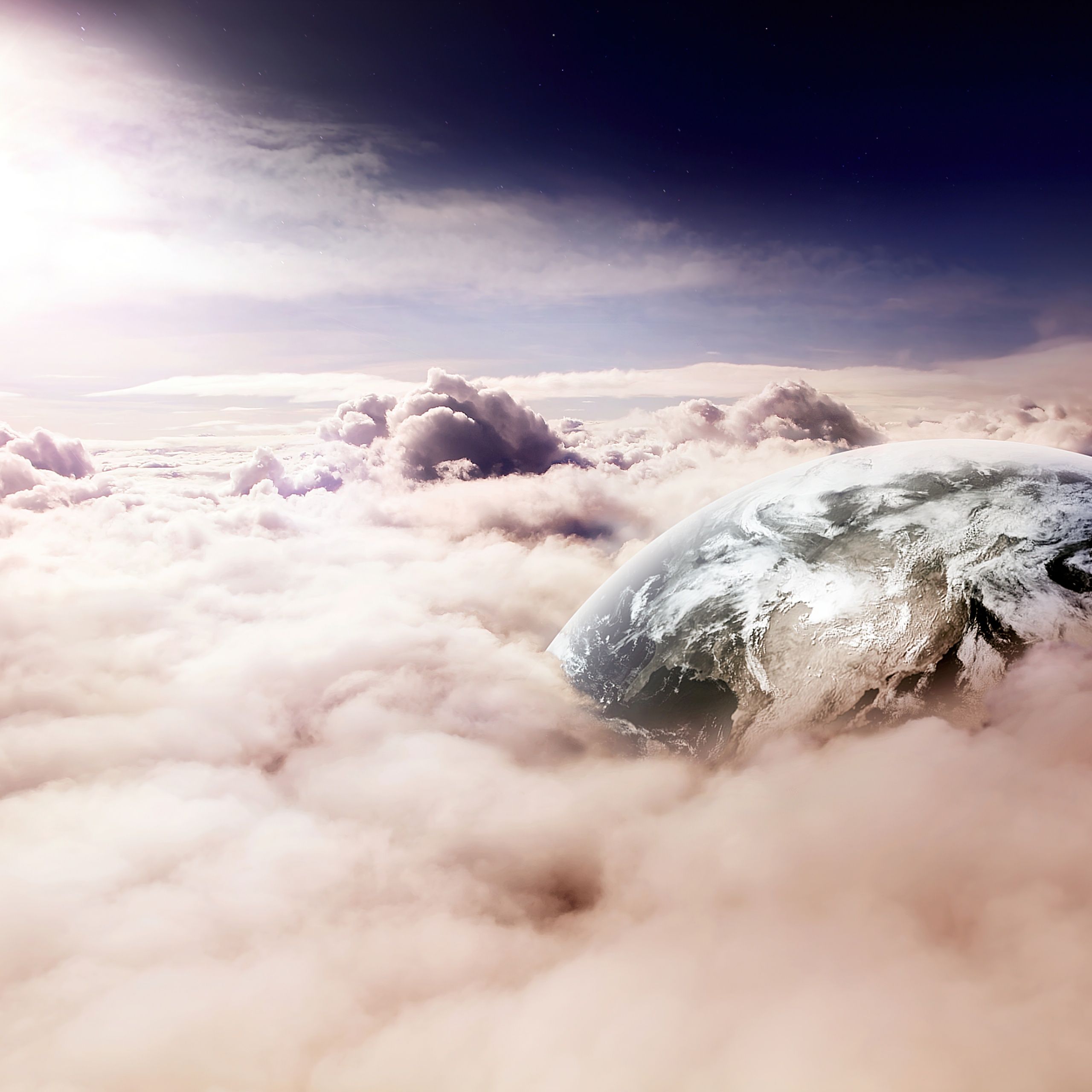 Earth Wallpaper 4K, Clouds, Surreal, Star Trek